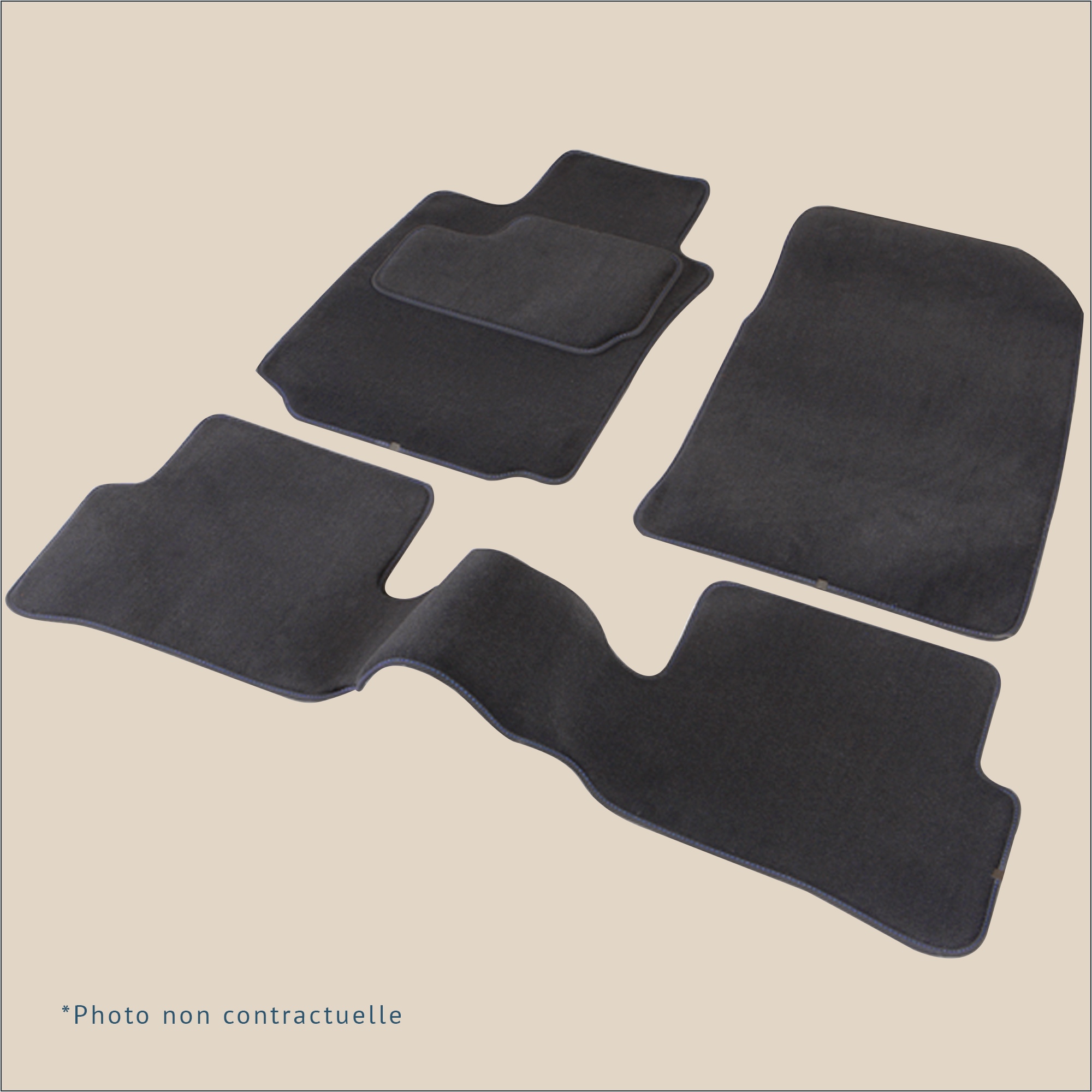 tapis moquette ancienne surpiqure bleu