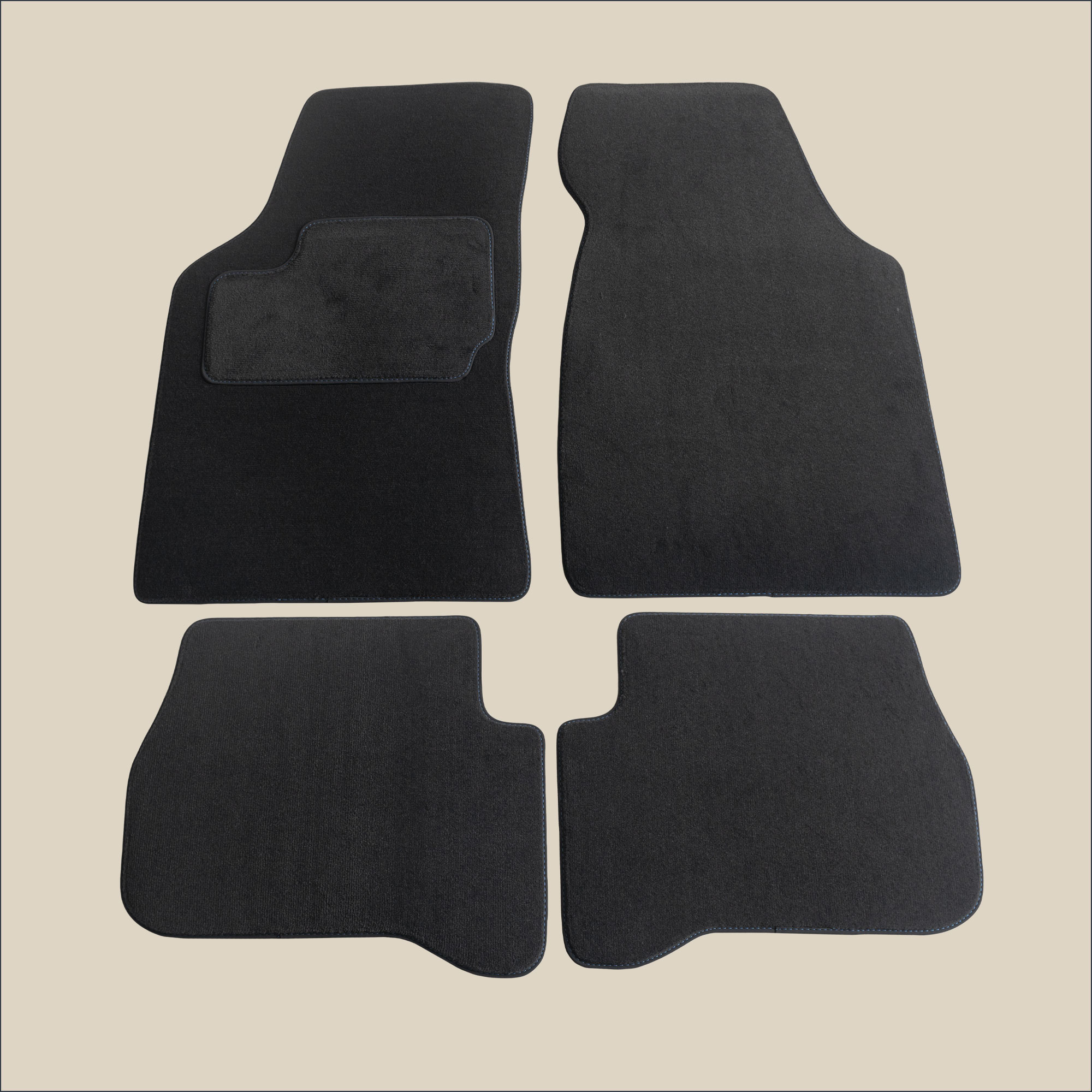 tapis surpiqure bleu mazda 323