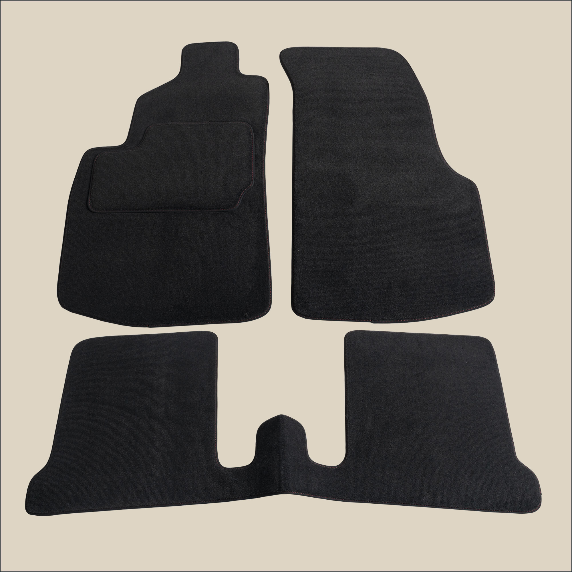 tapis surpiqure rouge volkswagen golf 1 cabriolet