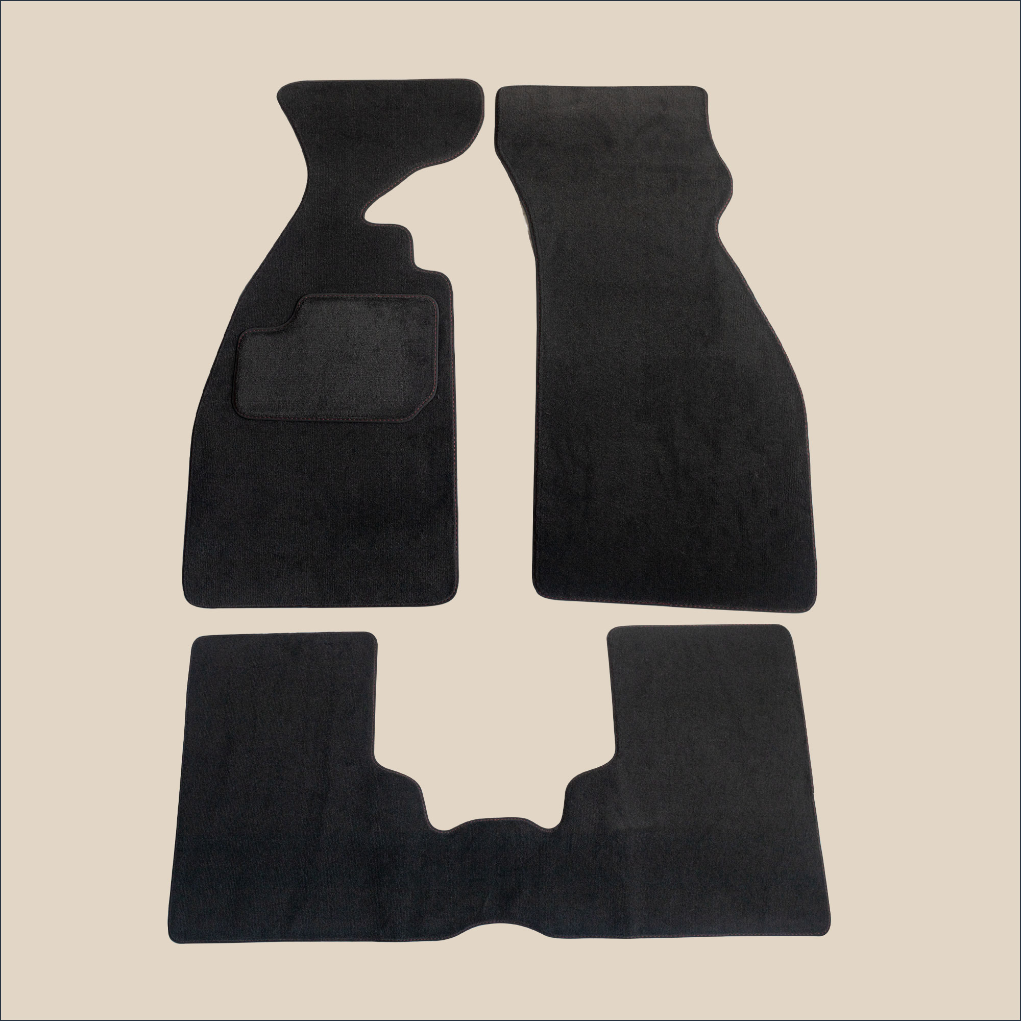 tapis volkswagen coccinelle surpiqure rouge