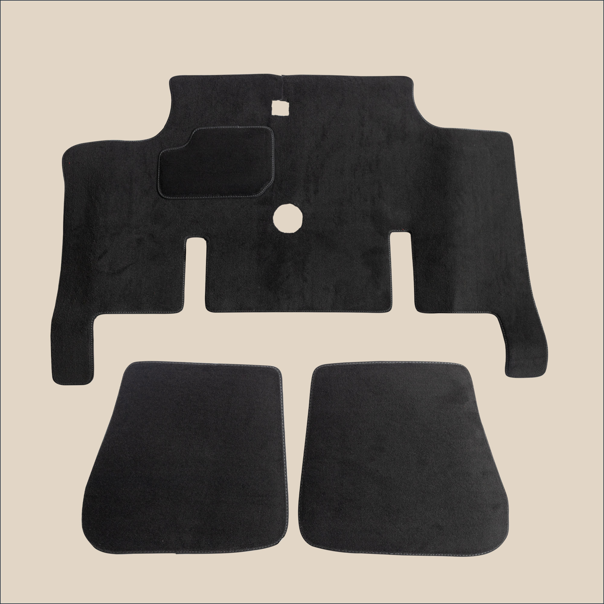 tapis renault dauphine surpiqure gris