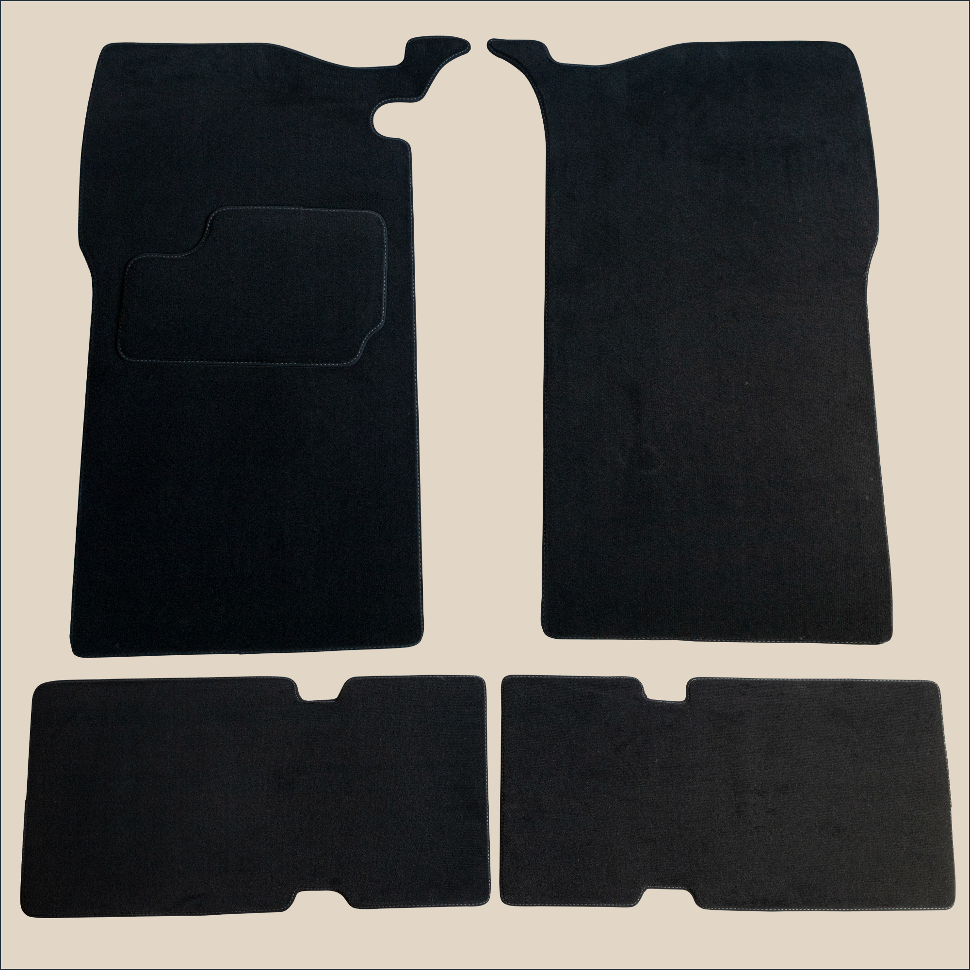 tapis surpiqure gris peugeot 404