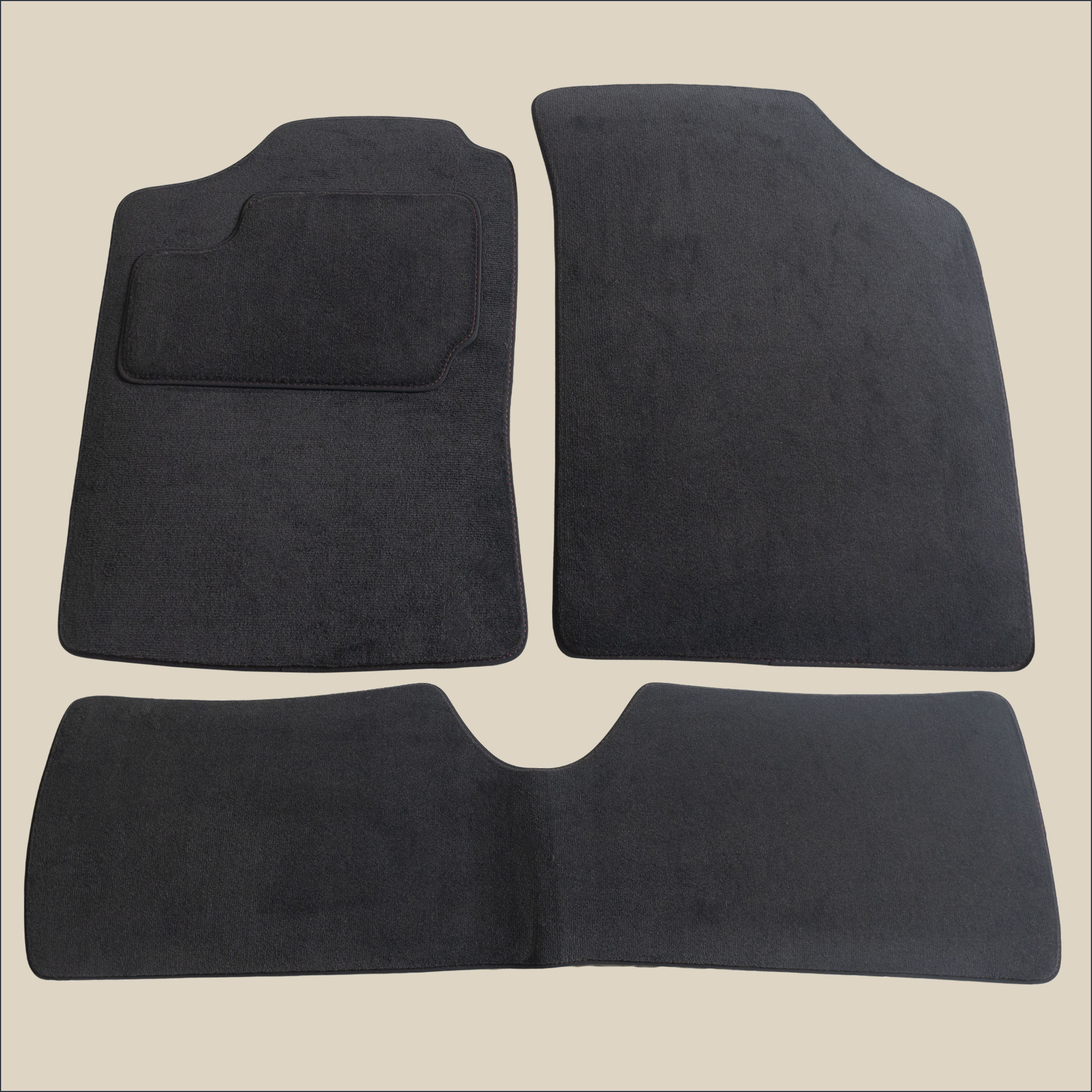 tapis surpiqure rouge renault super 5 5 portes