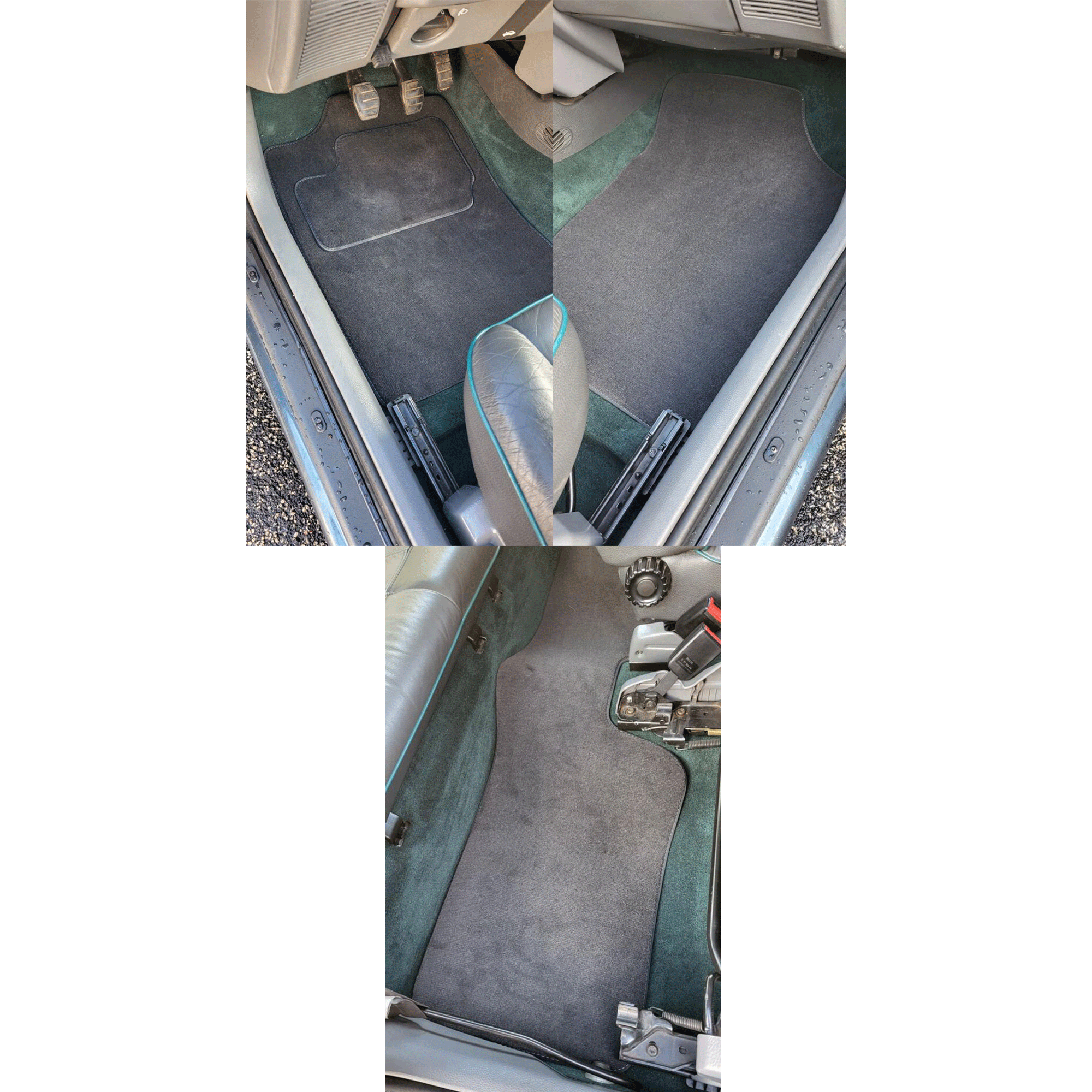 tapis surpiqure gris renault clio 1