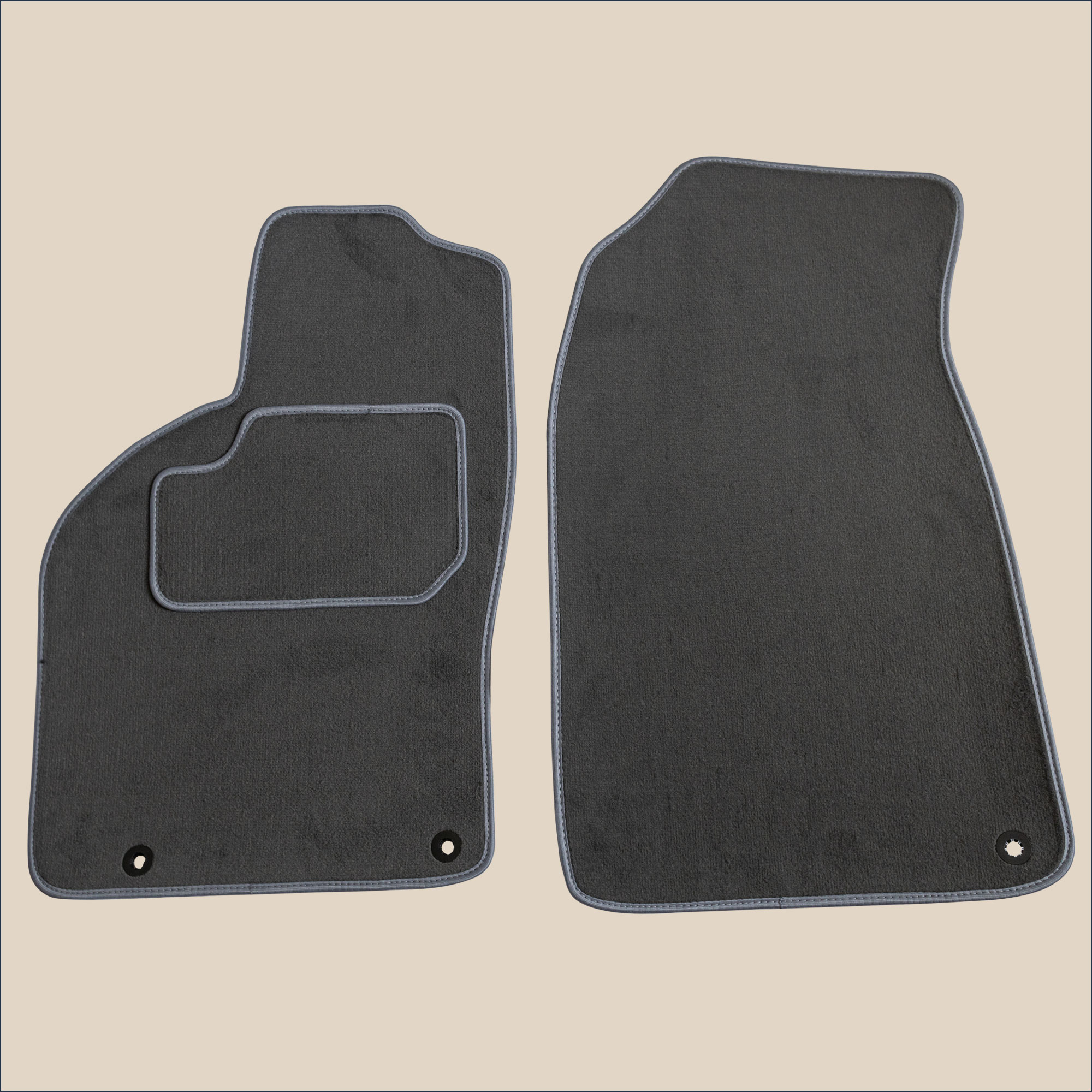 Tapis avant Saab 9.3 couleurs gris