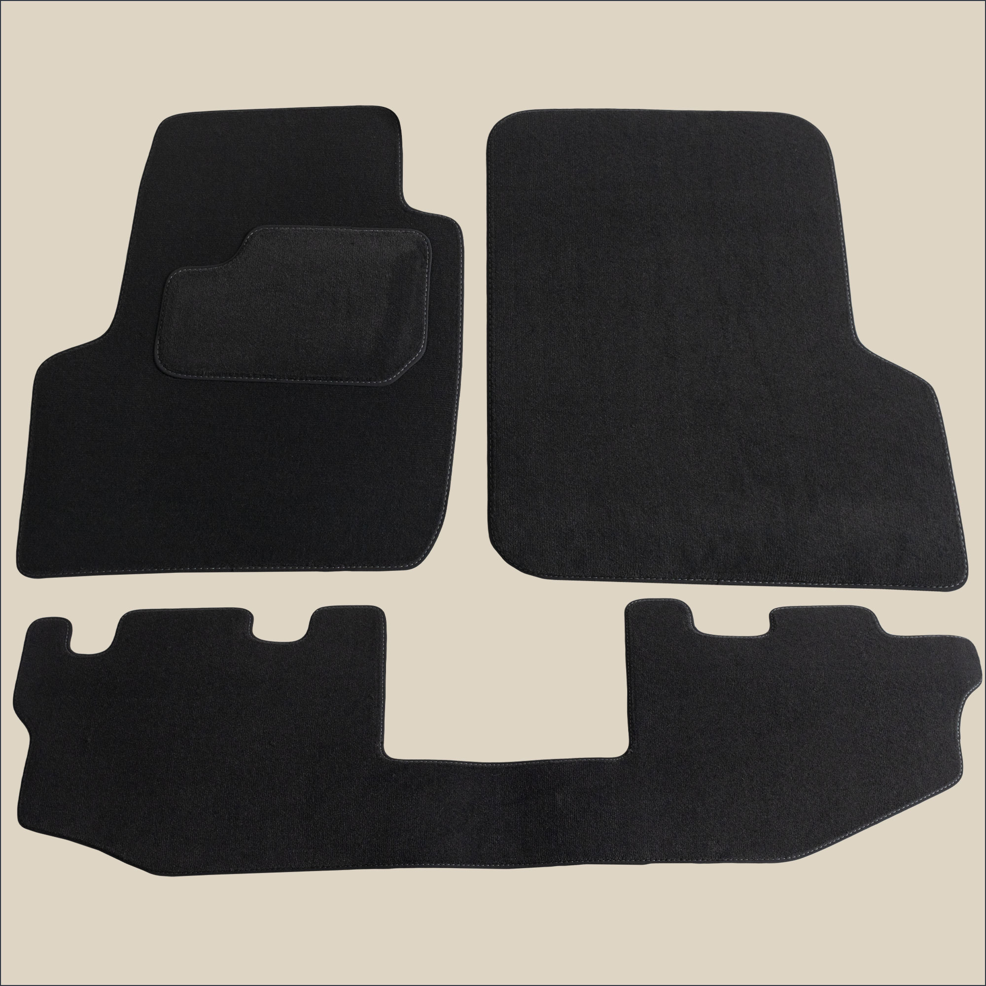 tapis surpiqure gris jeep wrangler