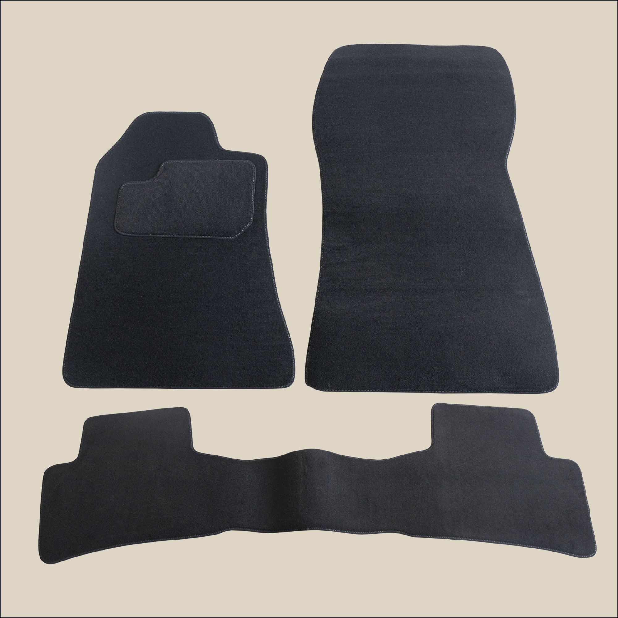 tapis surpiqure gris mercedes clk w208 cabriolet