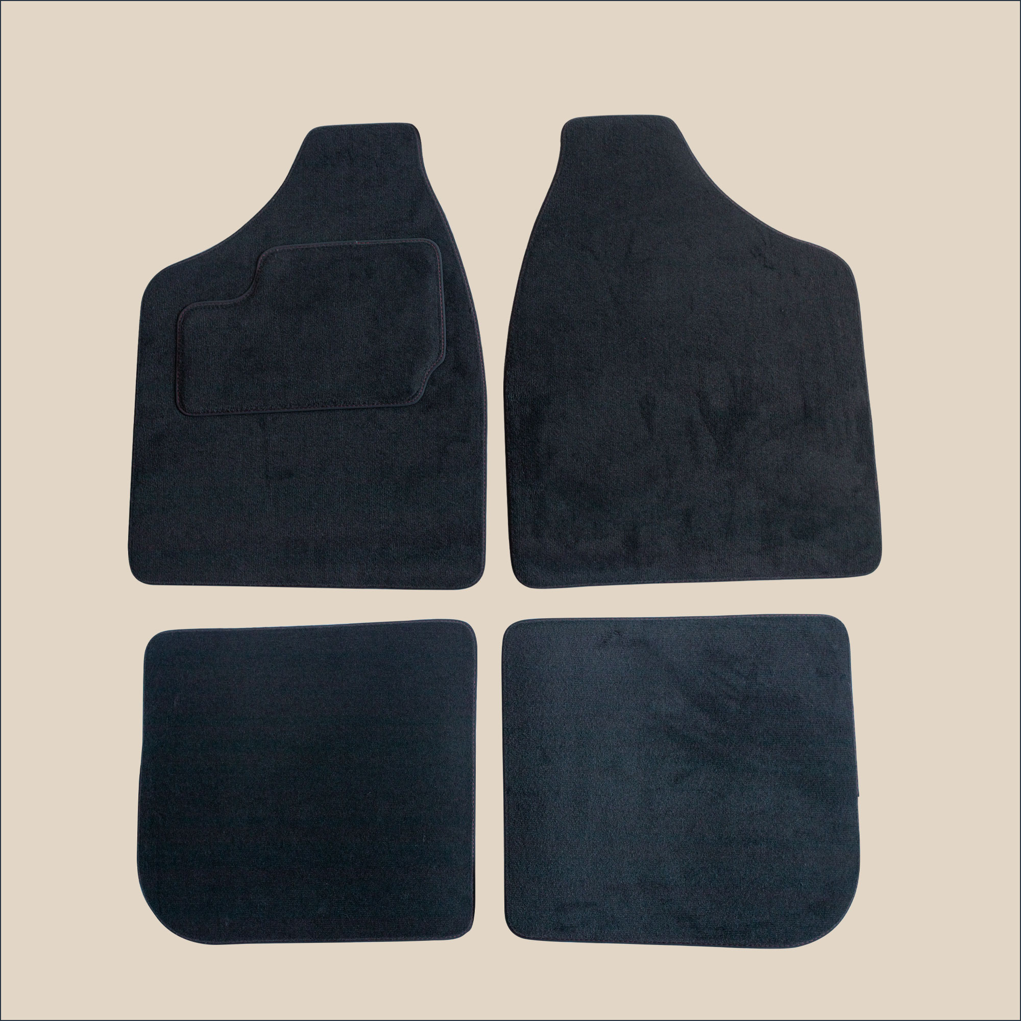 tapis surpiqure rouge fiat panda