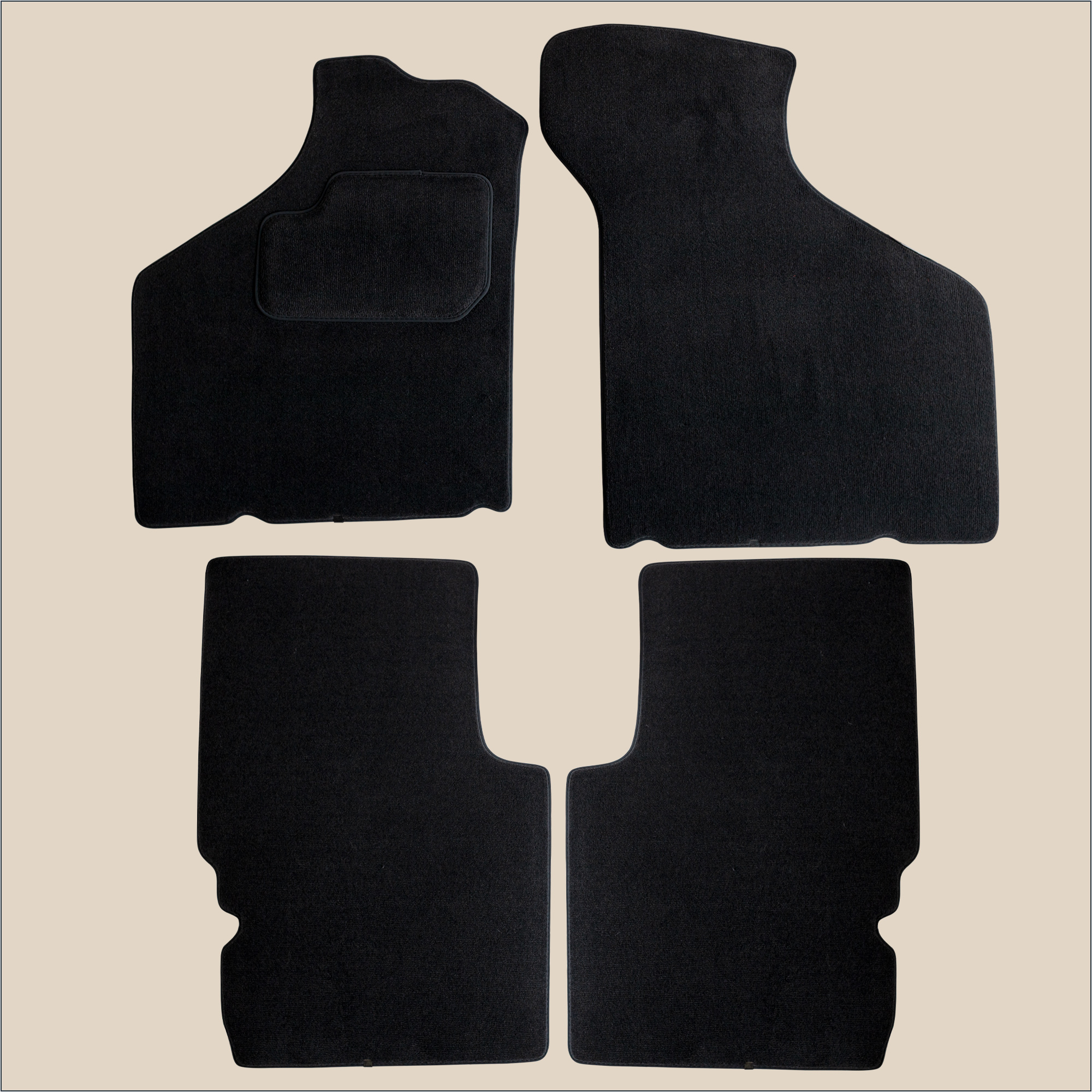 tapis austin mini surpiqure gris