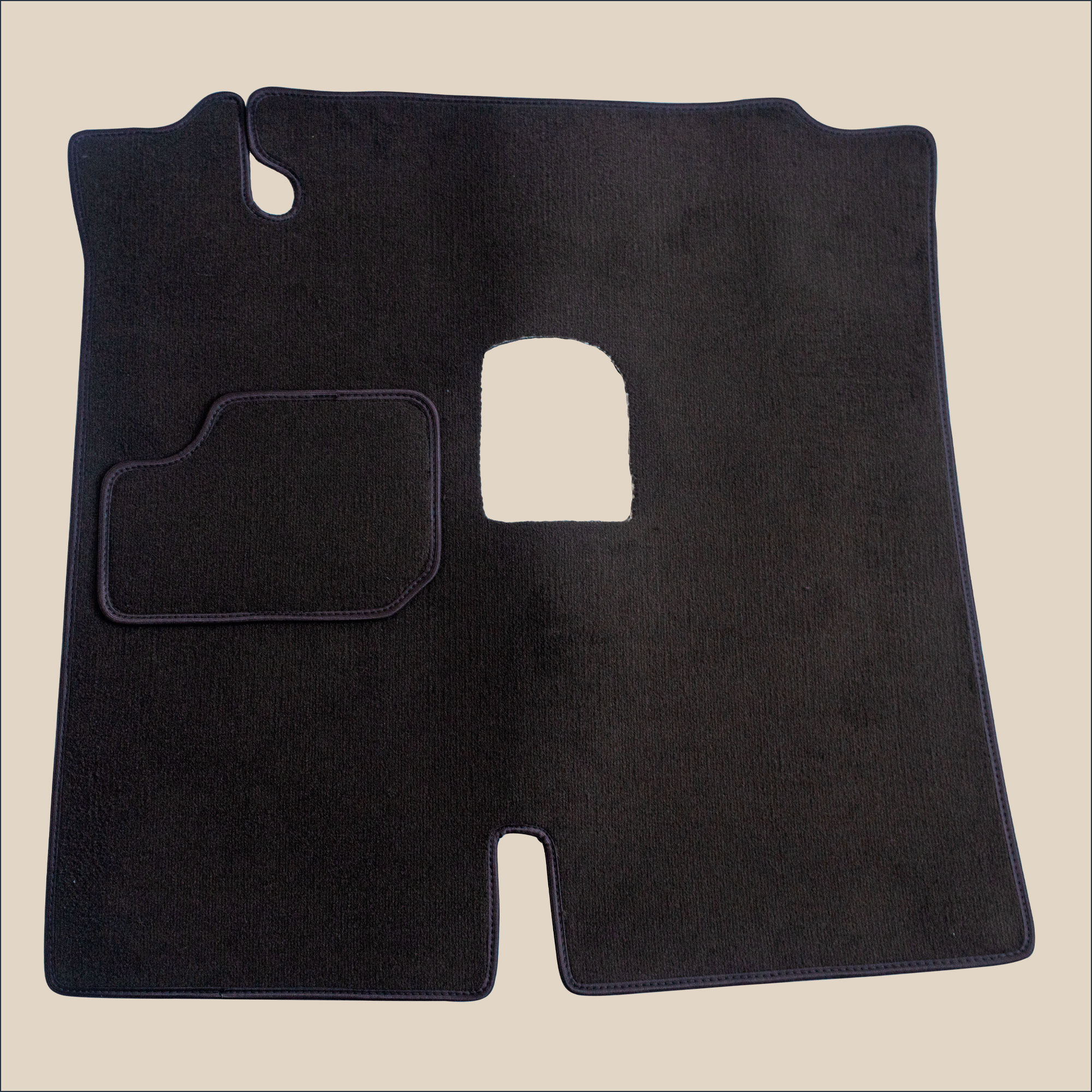 tapis avant austin mini moke marron