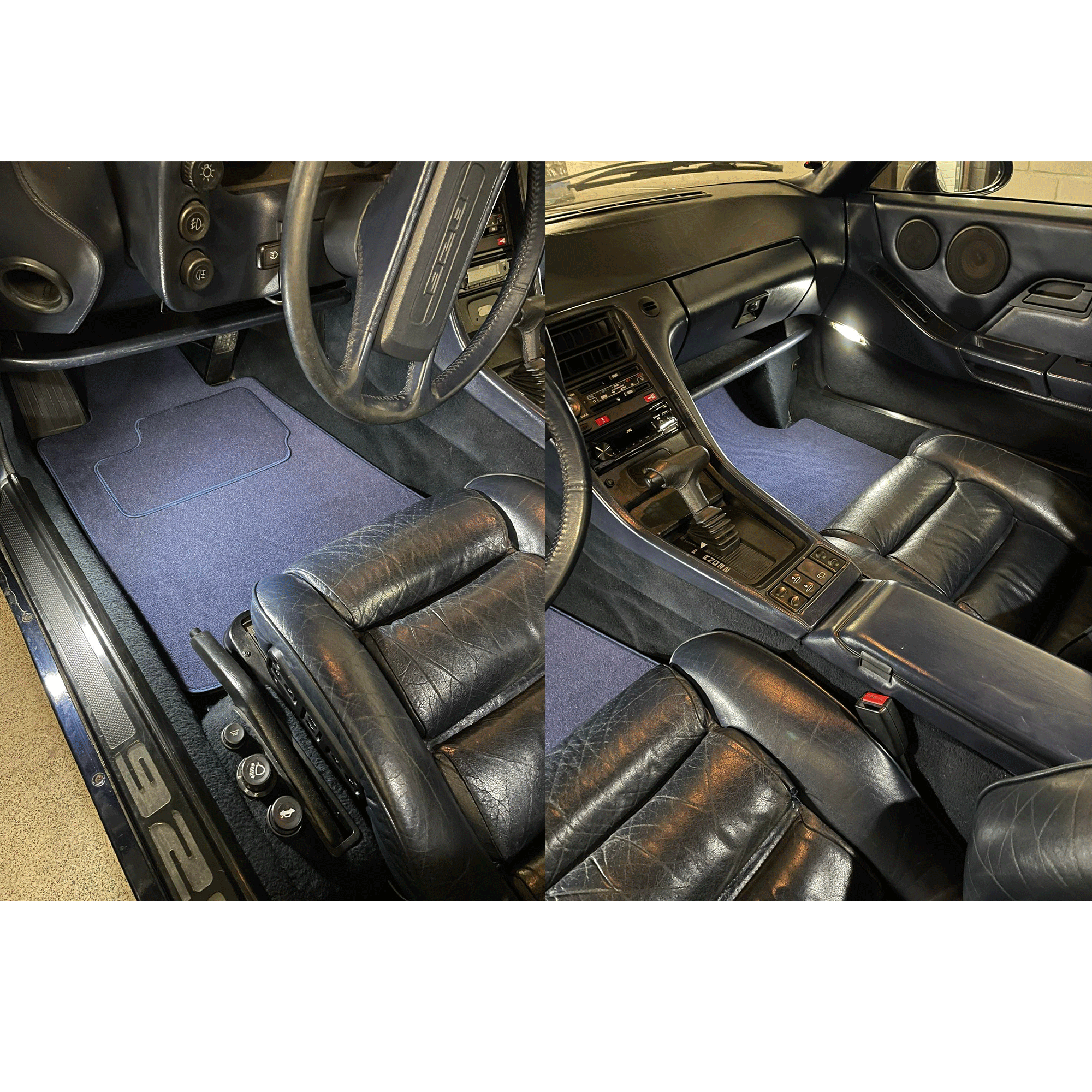 tapis avant bleu marine porsche 928