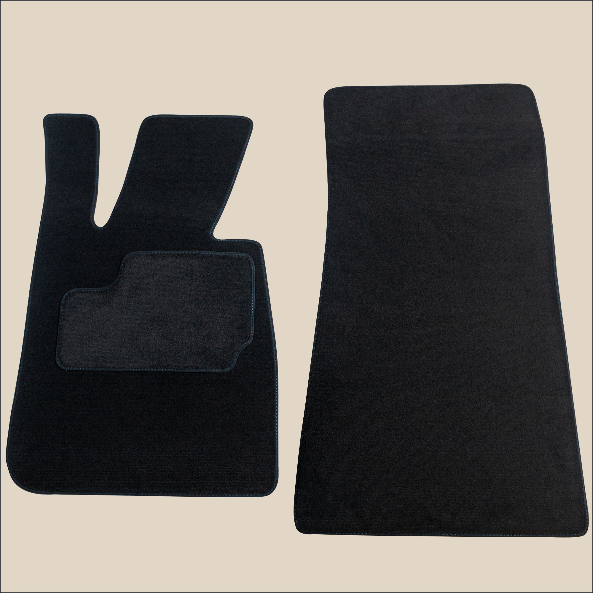 tapis avant bmw série 6 e24 surpiqure bleu