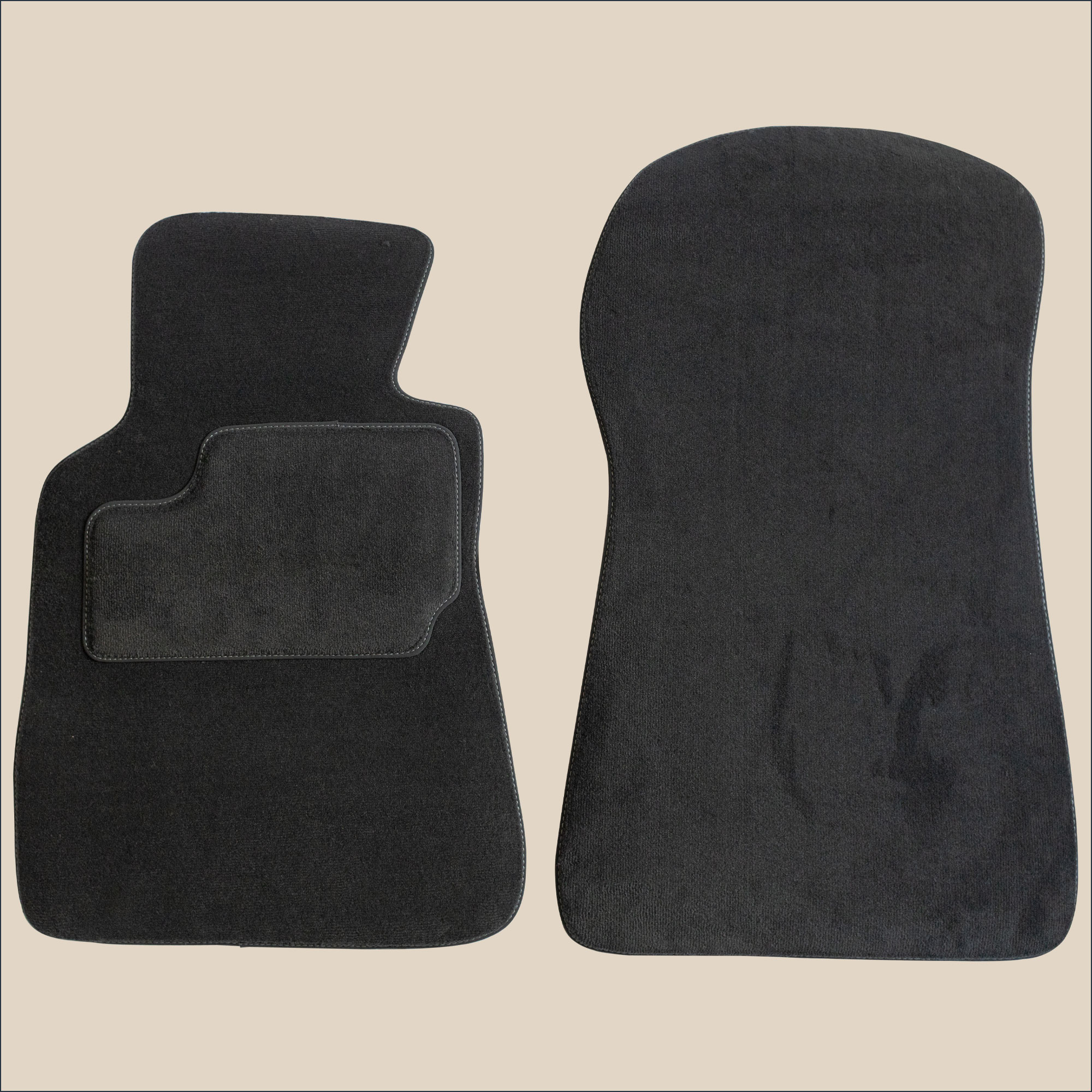 tapis avant mercedes 190 w201 surpiqure gris