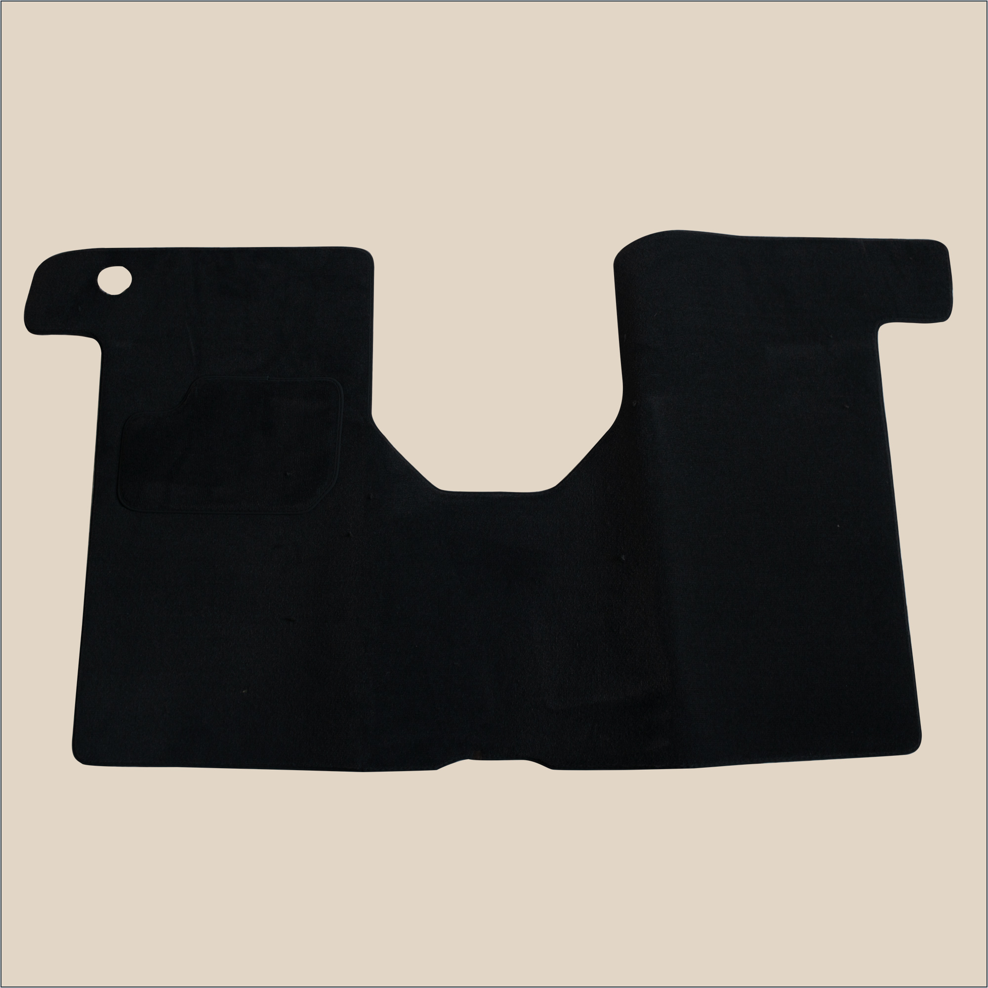 tapis avant renault 4 surpiqure gris