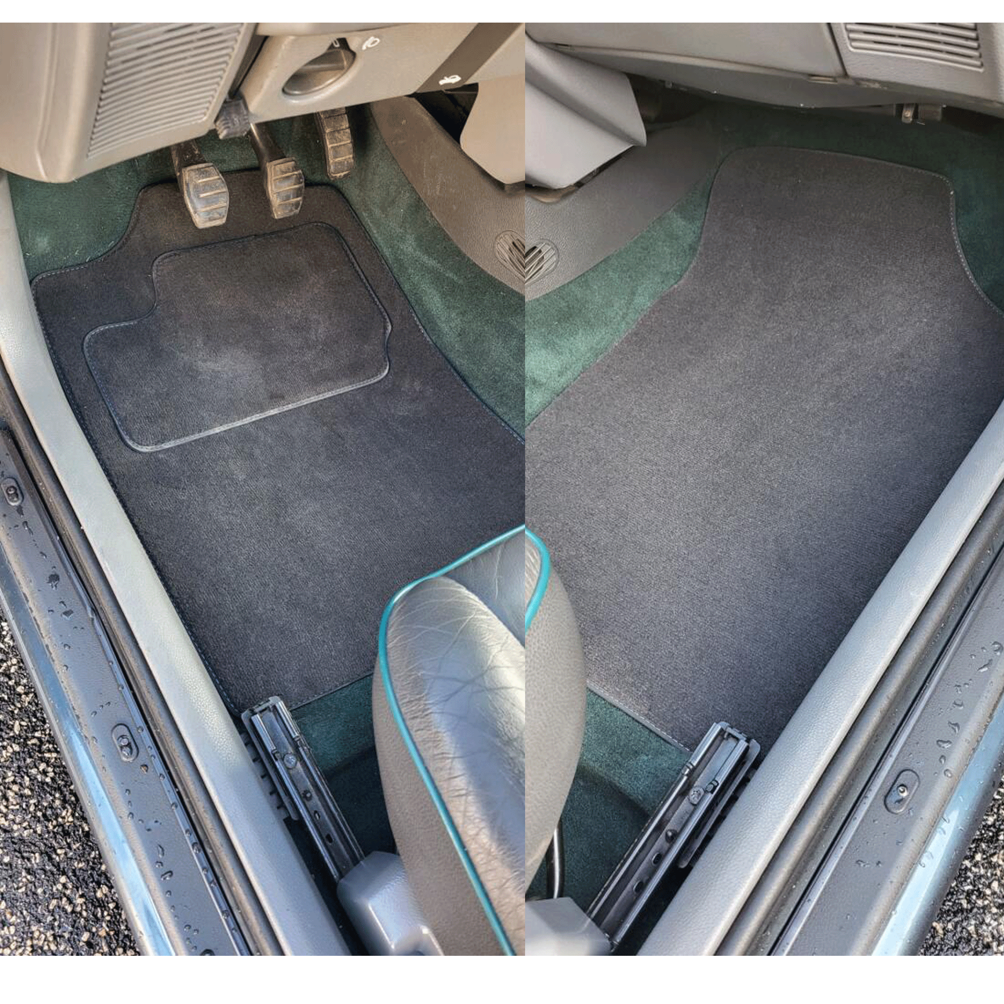 tapis avant surpiqure gris renault clio 1