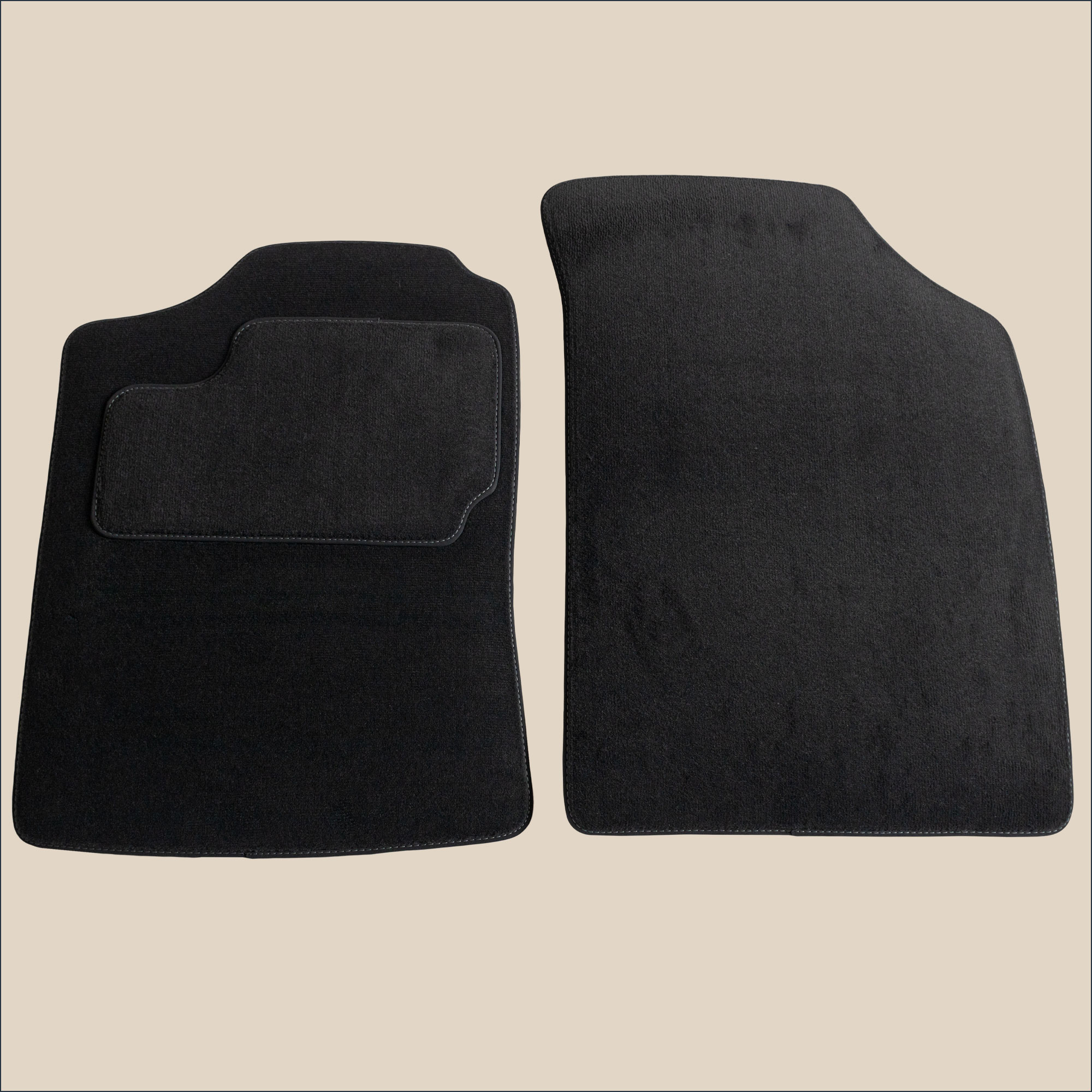 tapis avant surpiqure gris renault super 5 5 portes