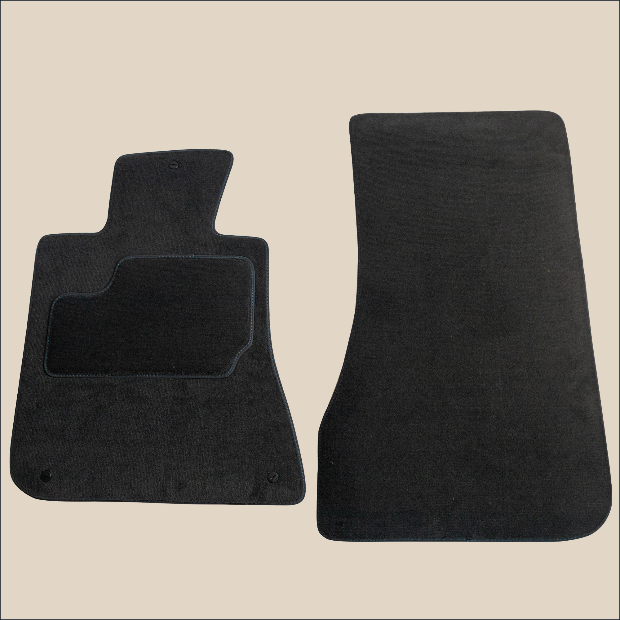 tapis surpiqure bleu avant bmw serie 5 e28