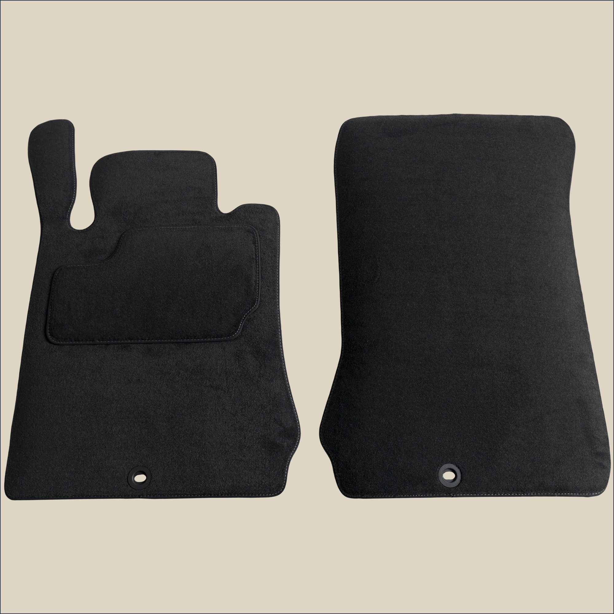 tapis surpiqure gris-avant mercedes classe e w210