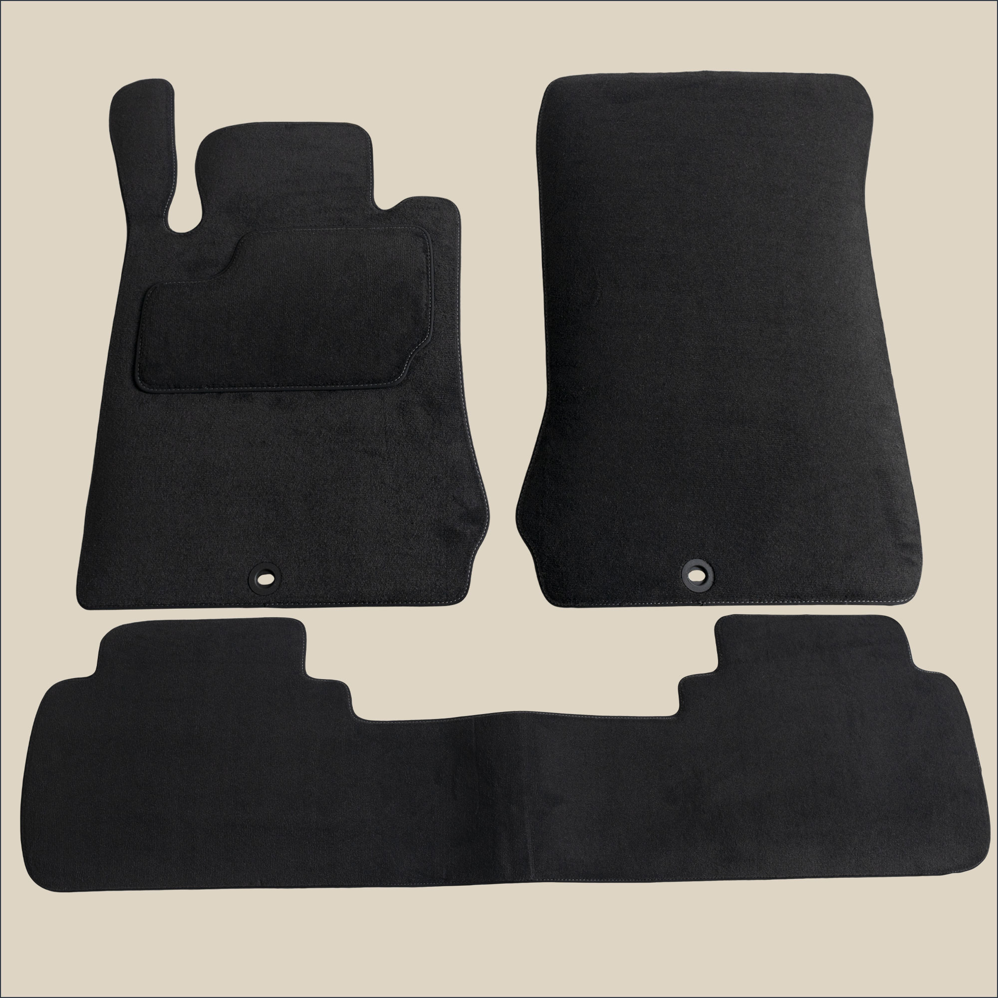 tapis surpiqure gris mercedes classe e w210