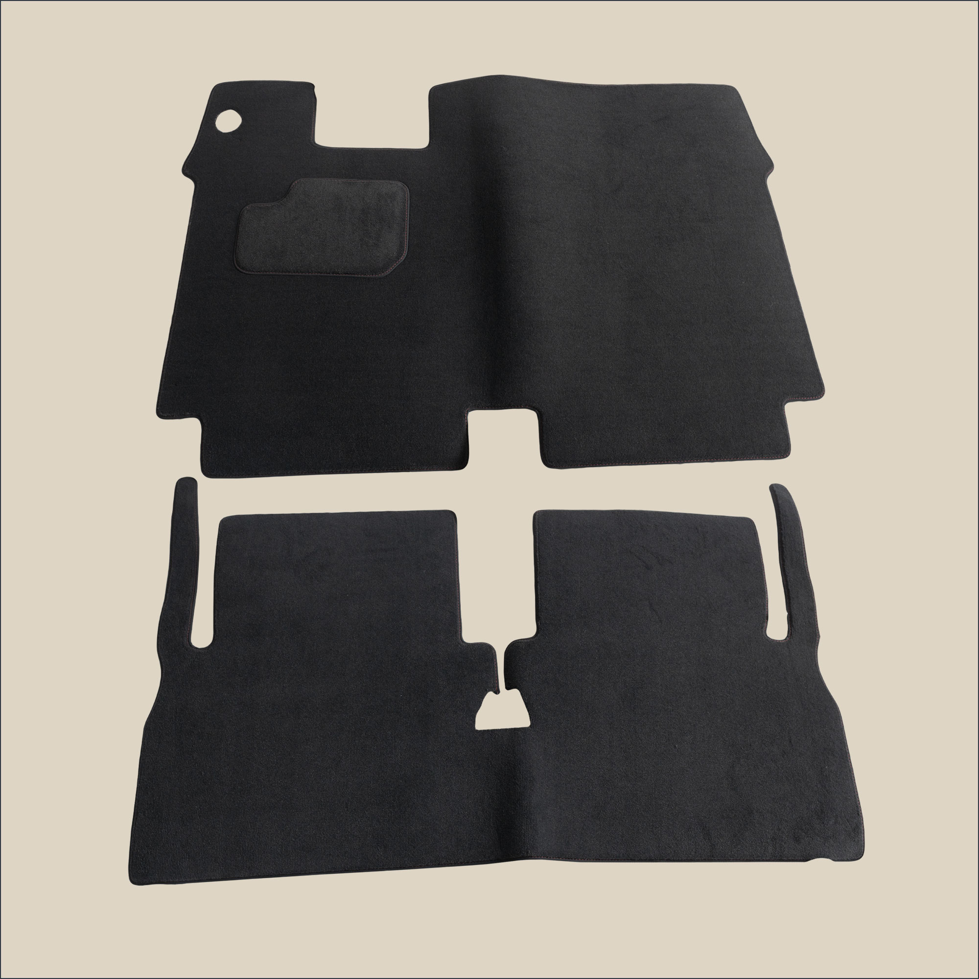 tapis surpiqure rouge citroen dyane