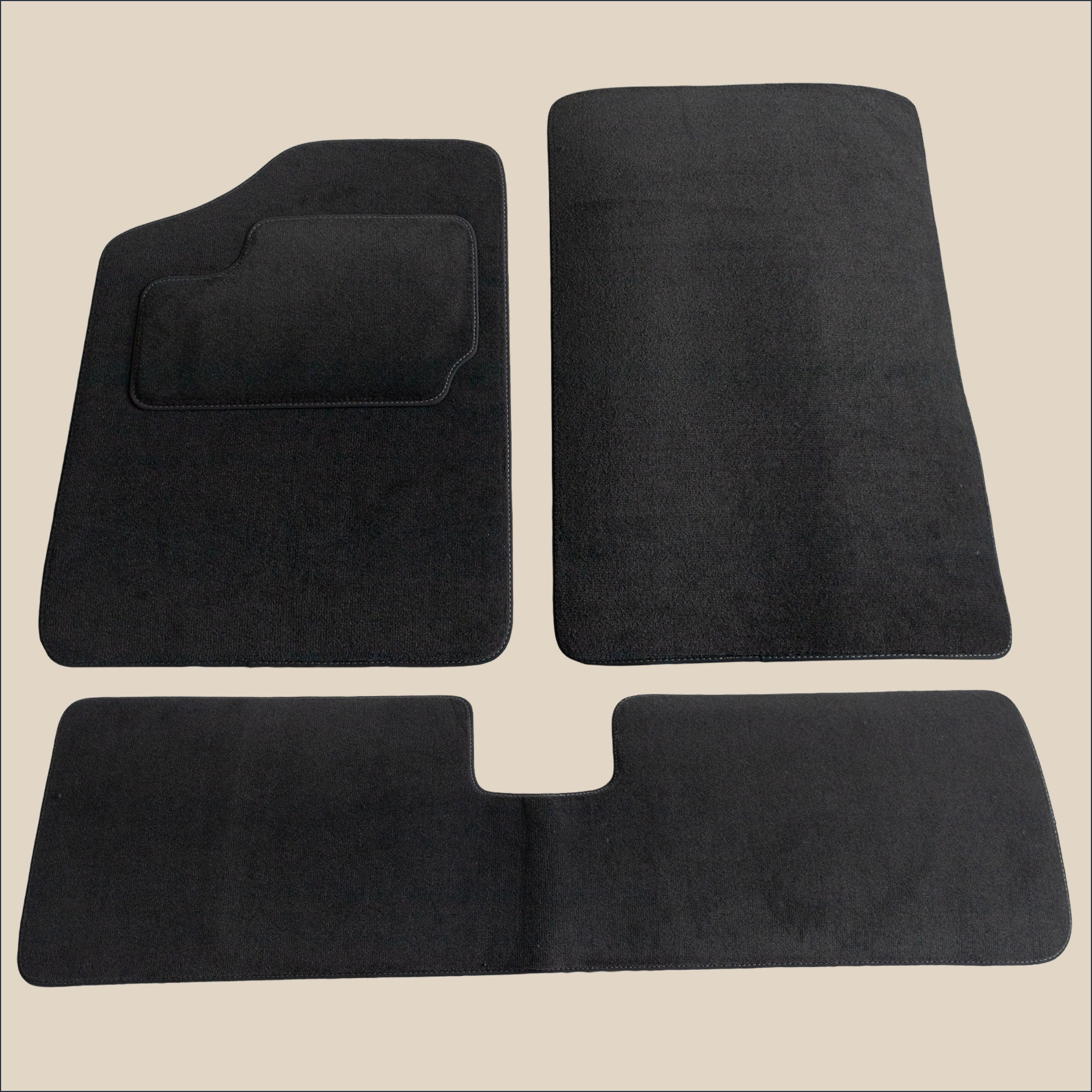 tapis surpiqure gris renault 11