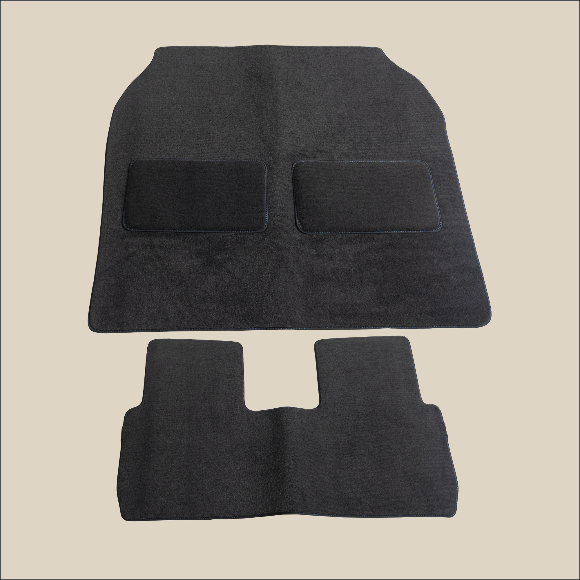 tapis surpiqure bleu peugeot 204 coupe cabriolet