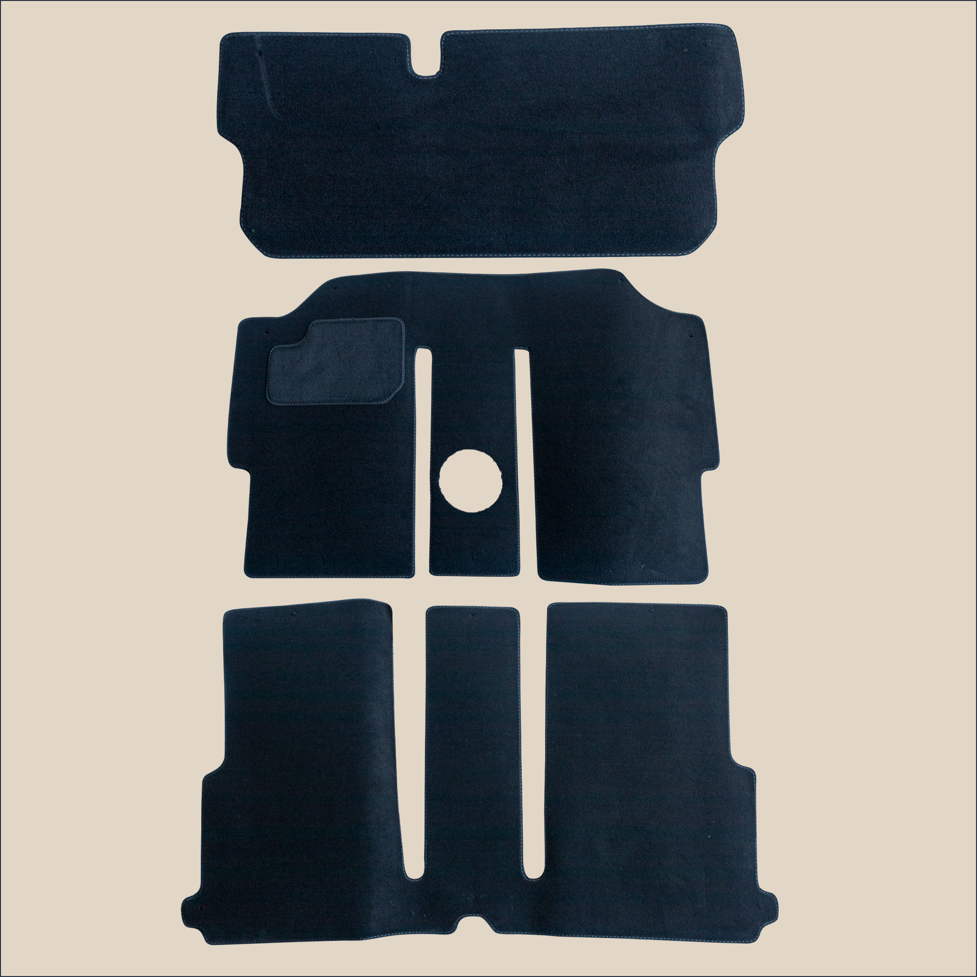 tapis surpiqure gris panhard 24 ct