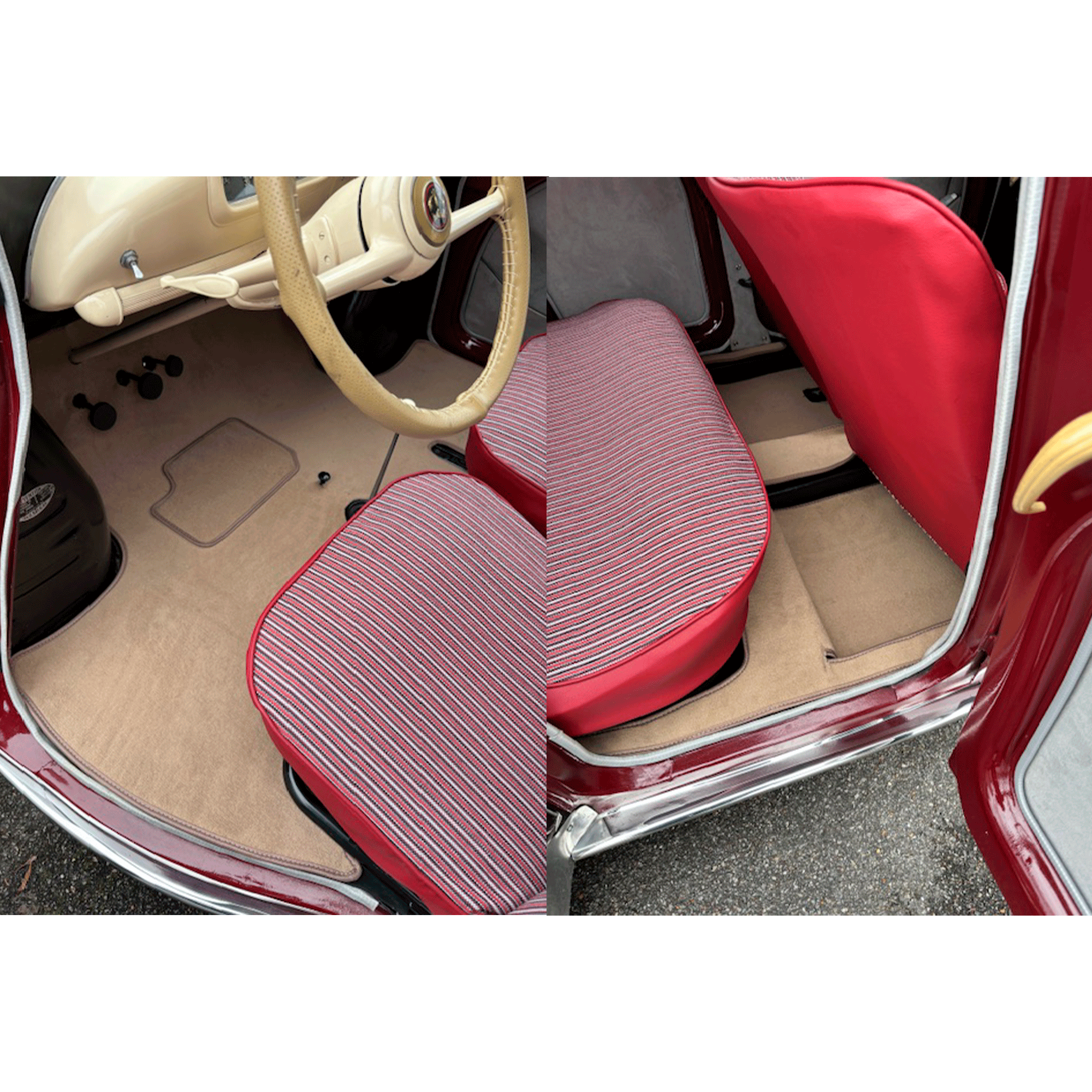 tapis beige renault 4cv