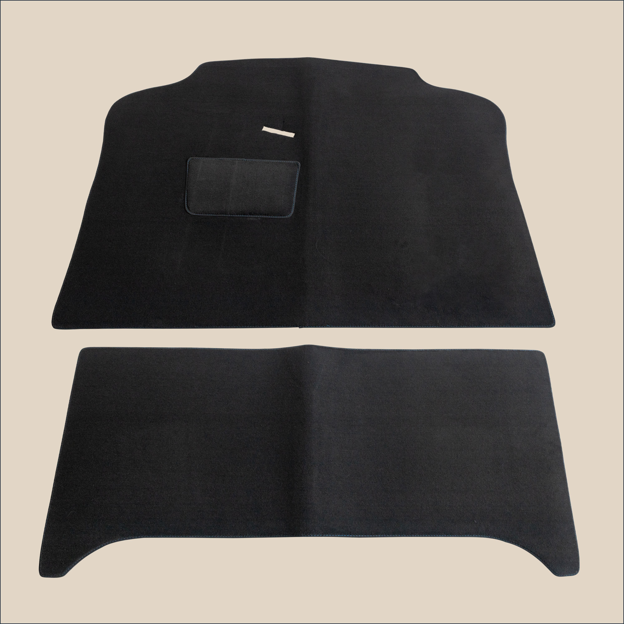 tapis surpiqure bleu panhard pl17 berline