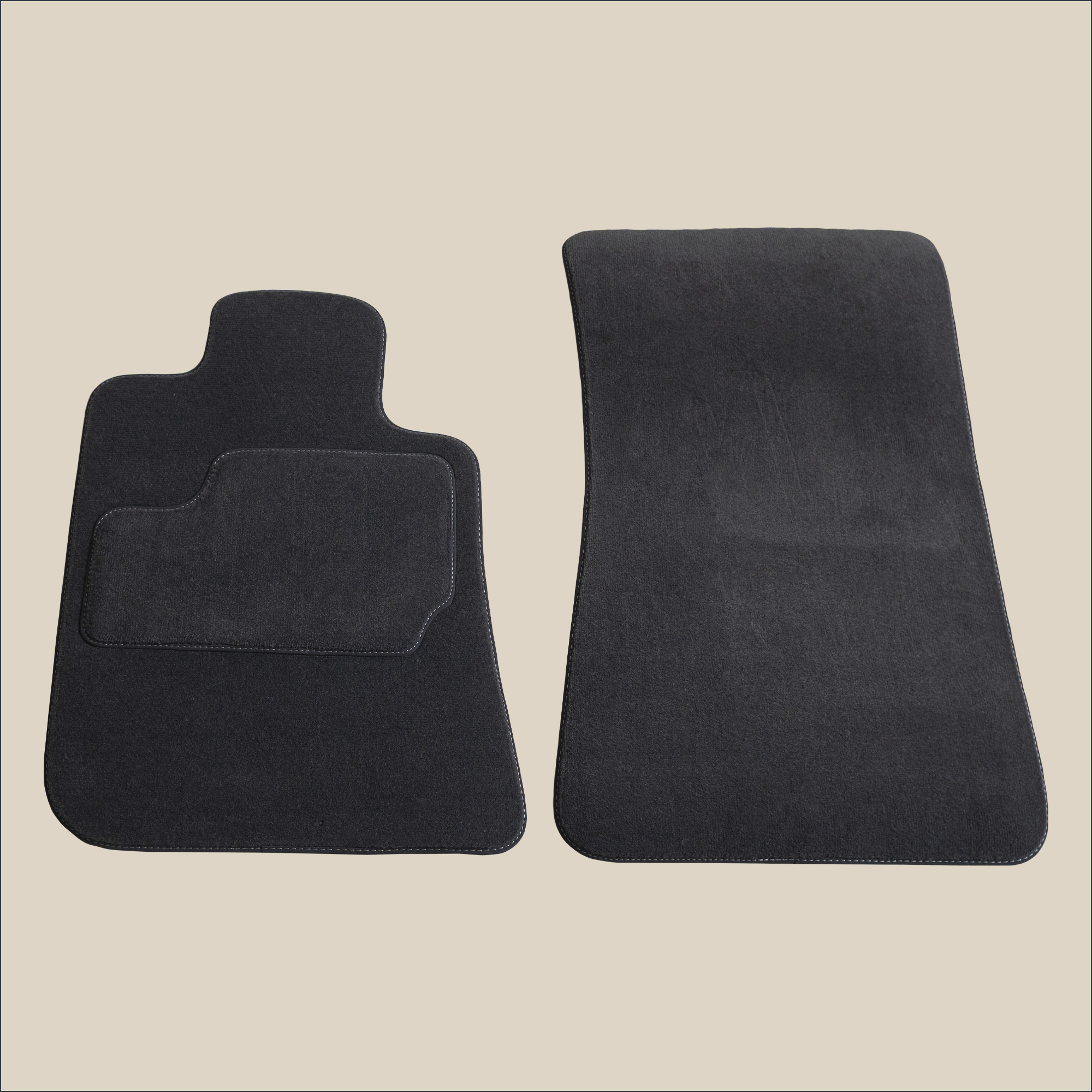 tapis avant surpiqure gris bmw serie 3 e30 coupe