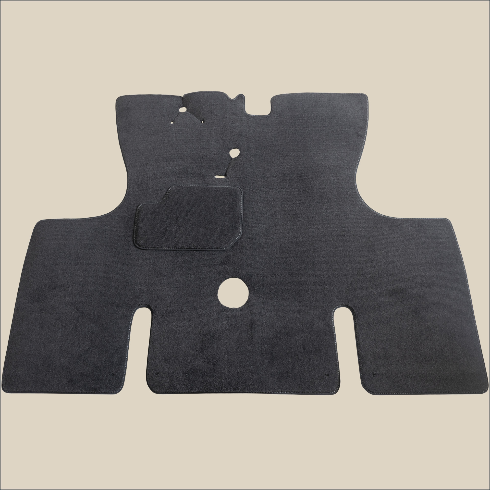 tapis avant surpiqure gris renault caravelle 1100