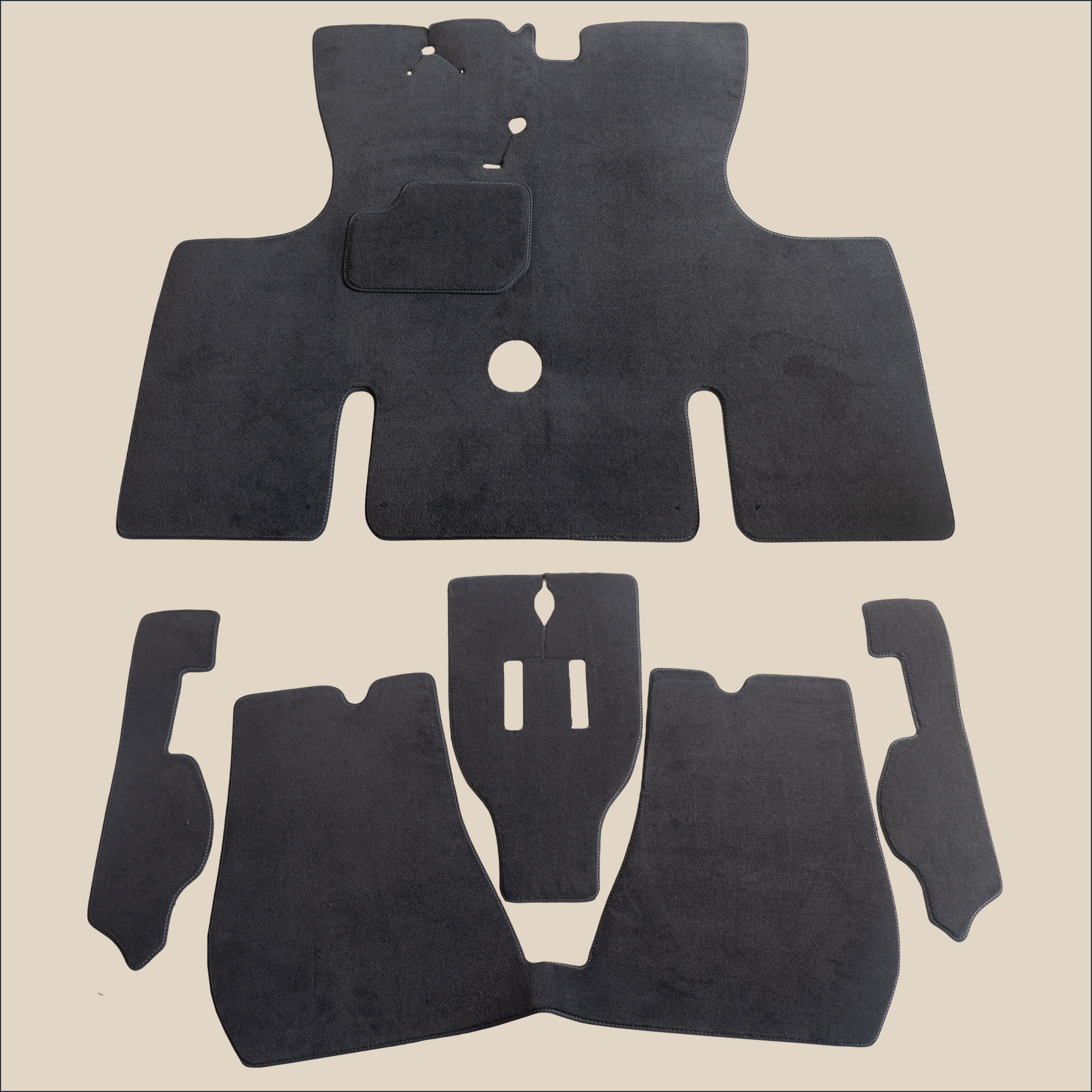 tapis surpiqure gris renault caravelle 1100