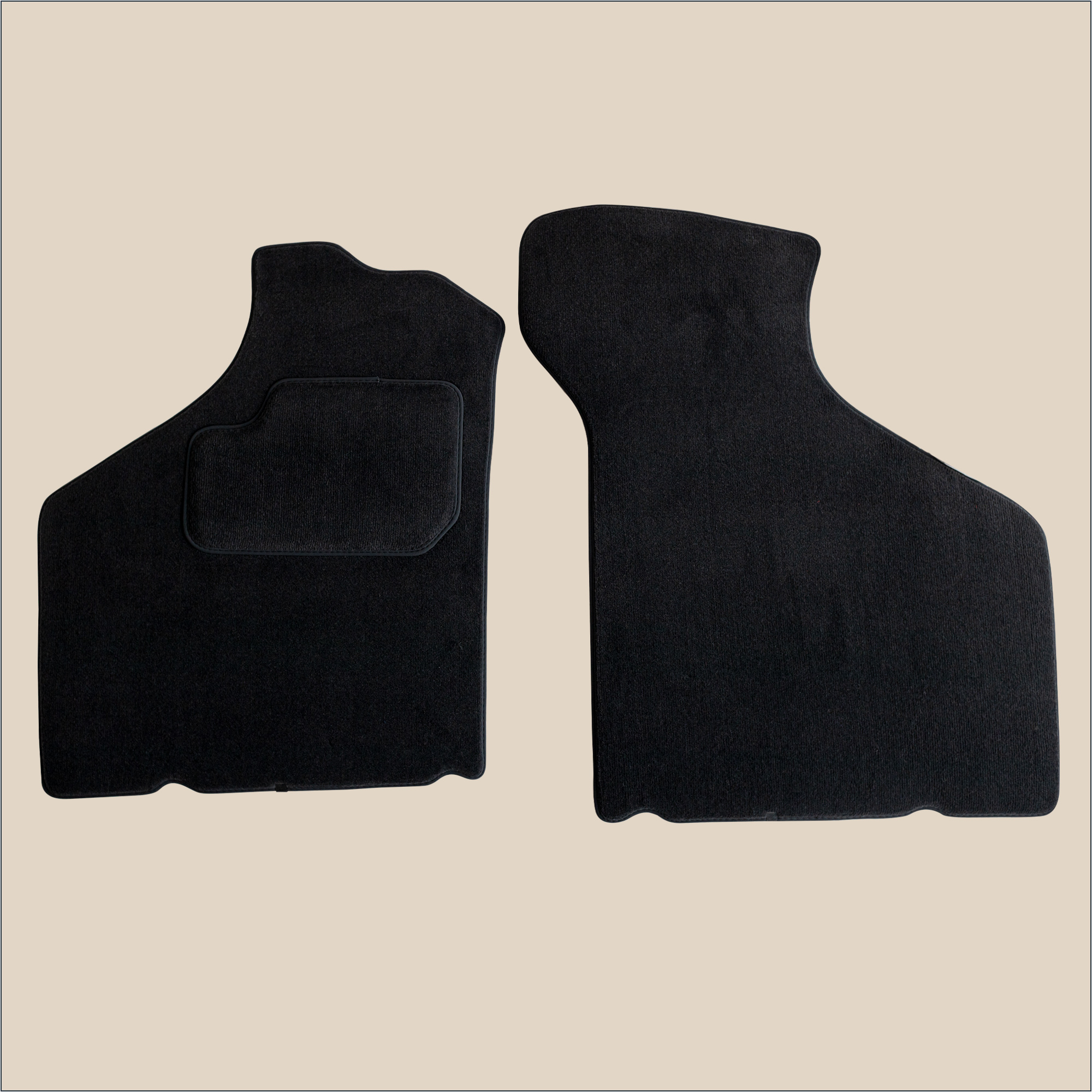 tapis avant surpiqure gris austin mini 1000