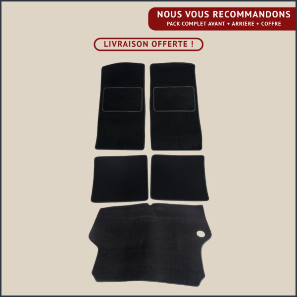 jeu de tapis complet noir pour peugeot 504 cabriolet