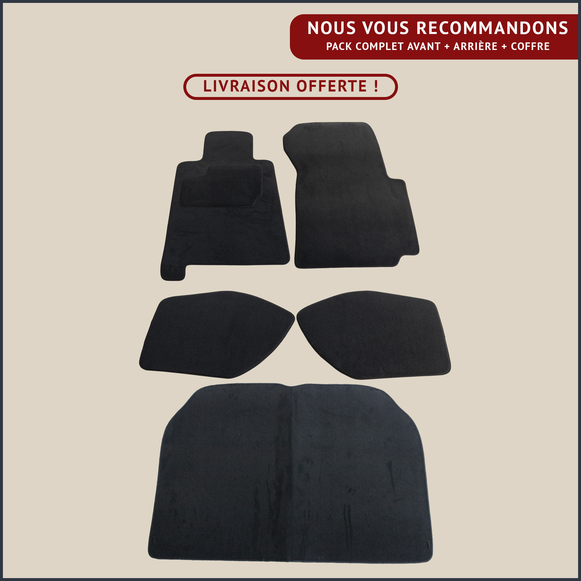 jeu de tapis complet porsche 928