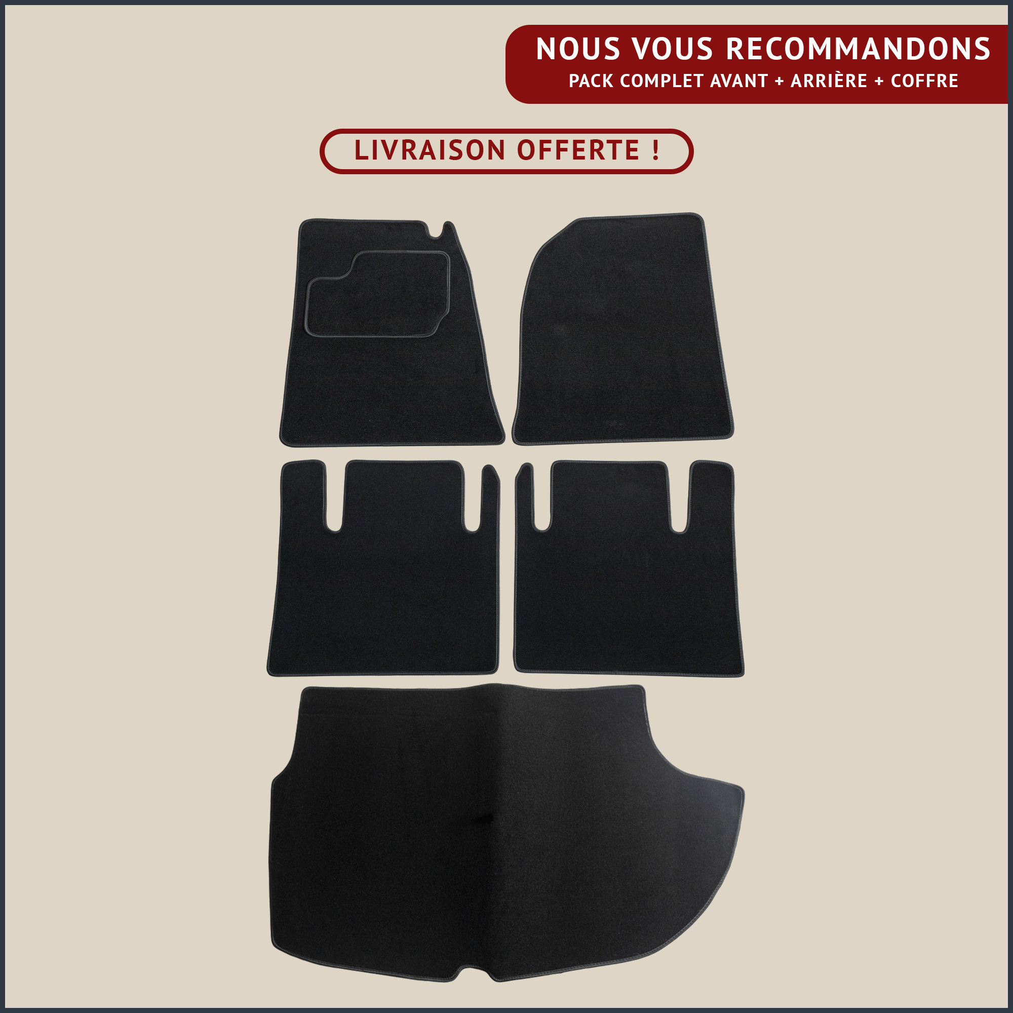 jeu de tapis complet pour jaguar mk2