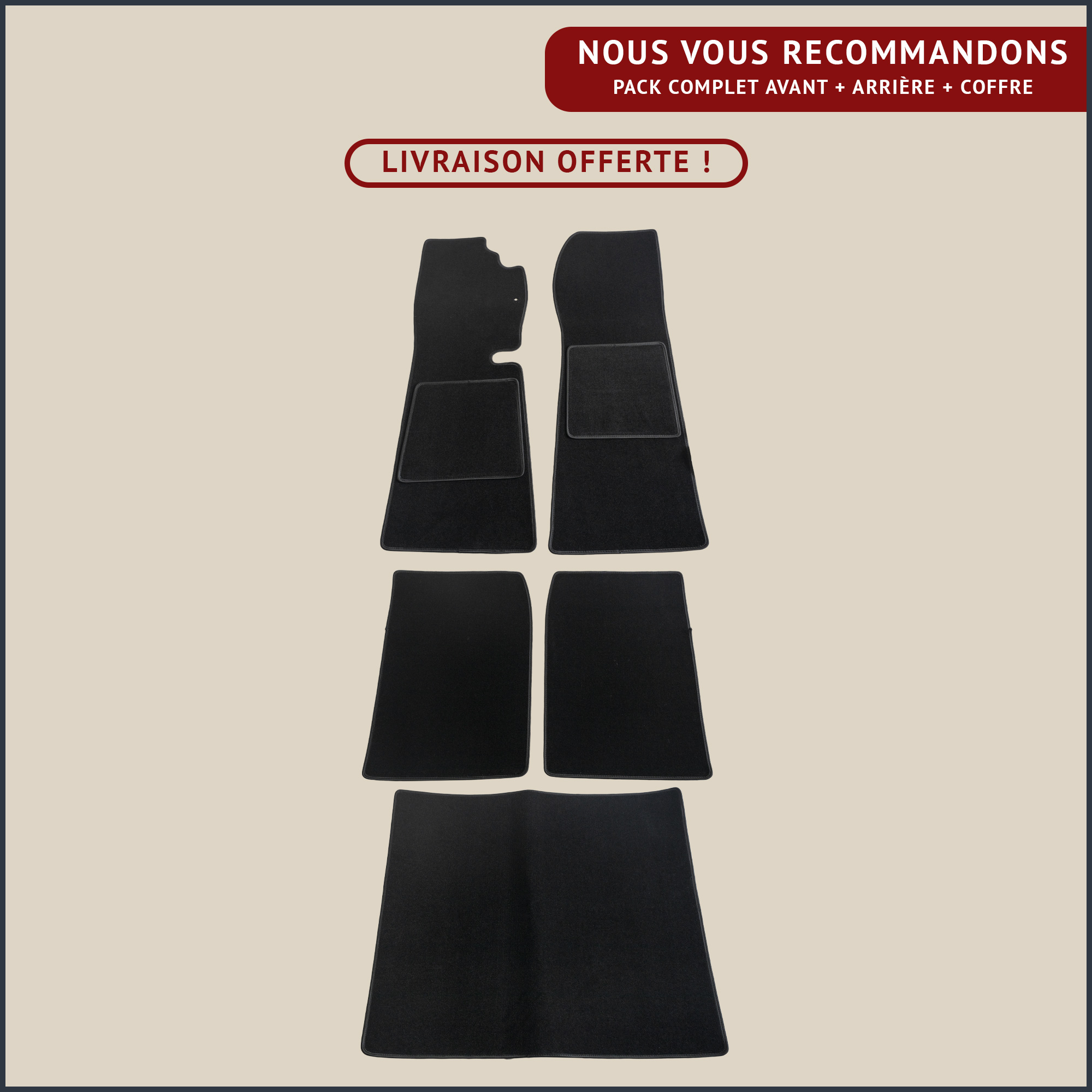 jeu de tapis complet pour jaguar xj6 serie 2