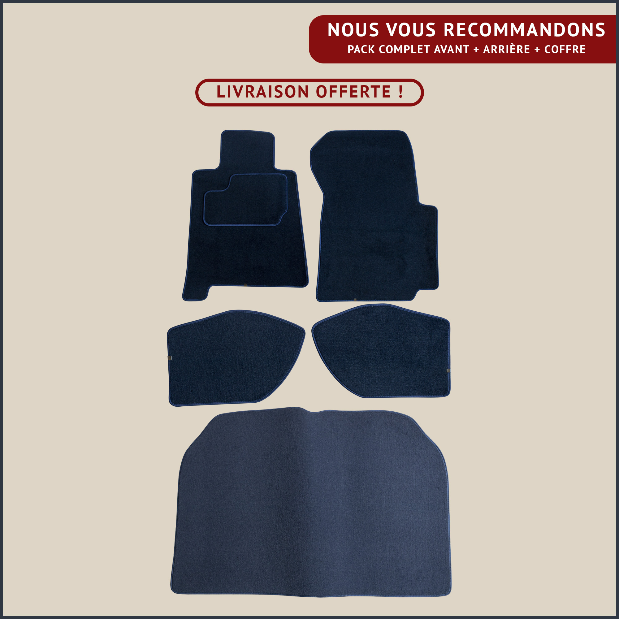 jeu de tapis complet pour porsche 928