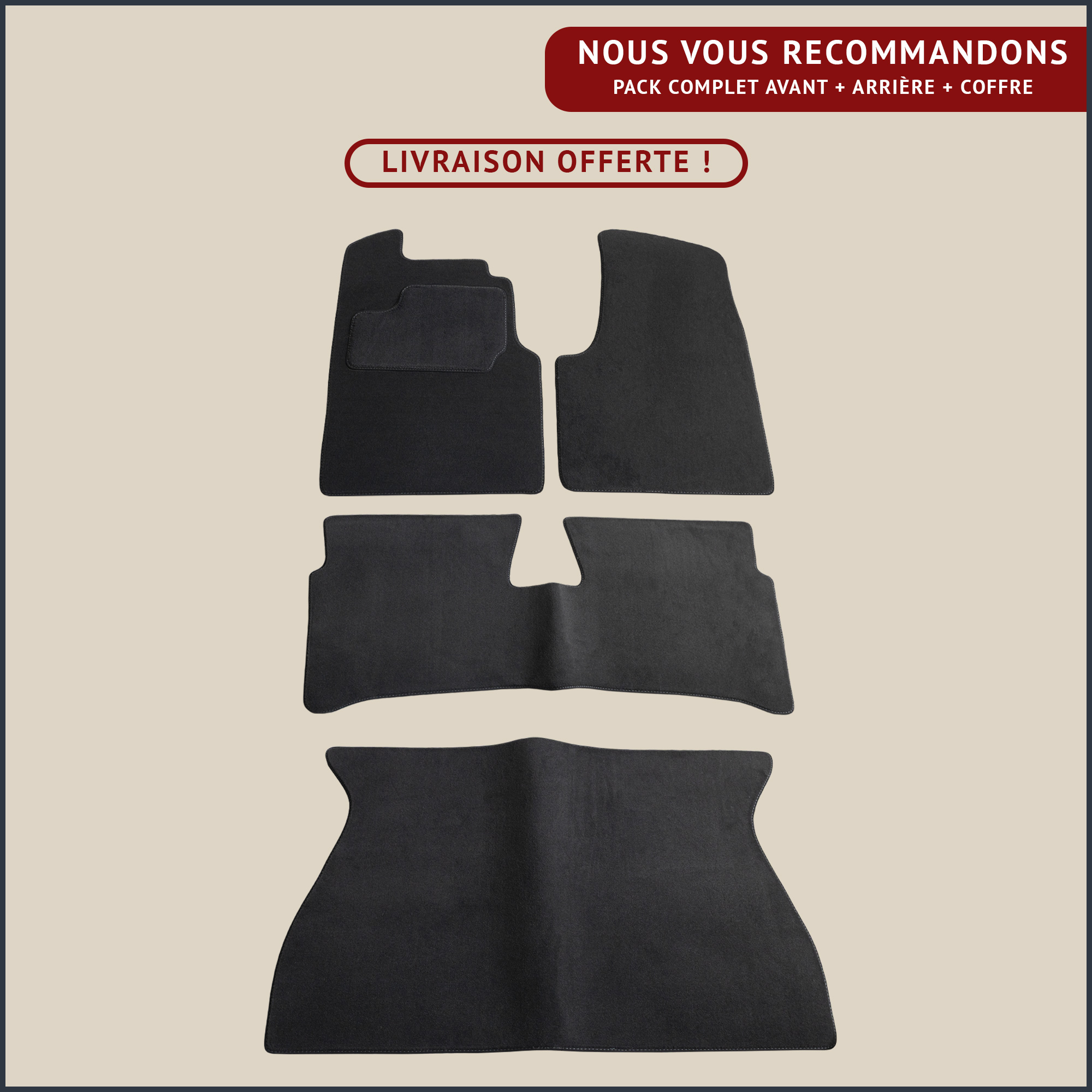 jeu de tapis complet pour renault 5