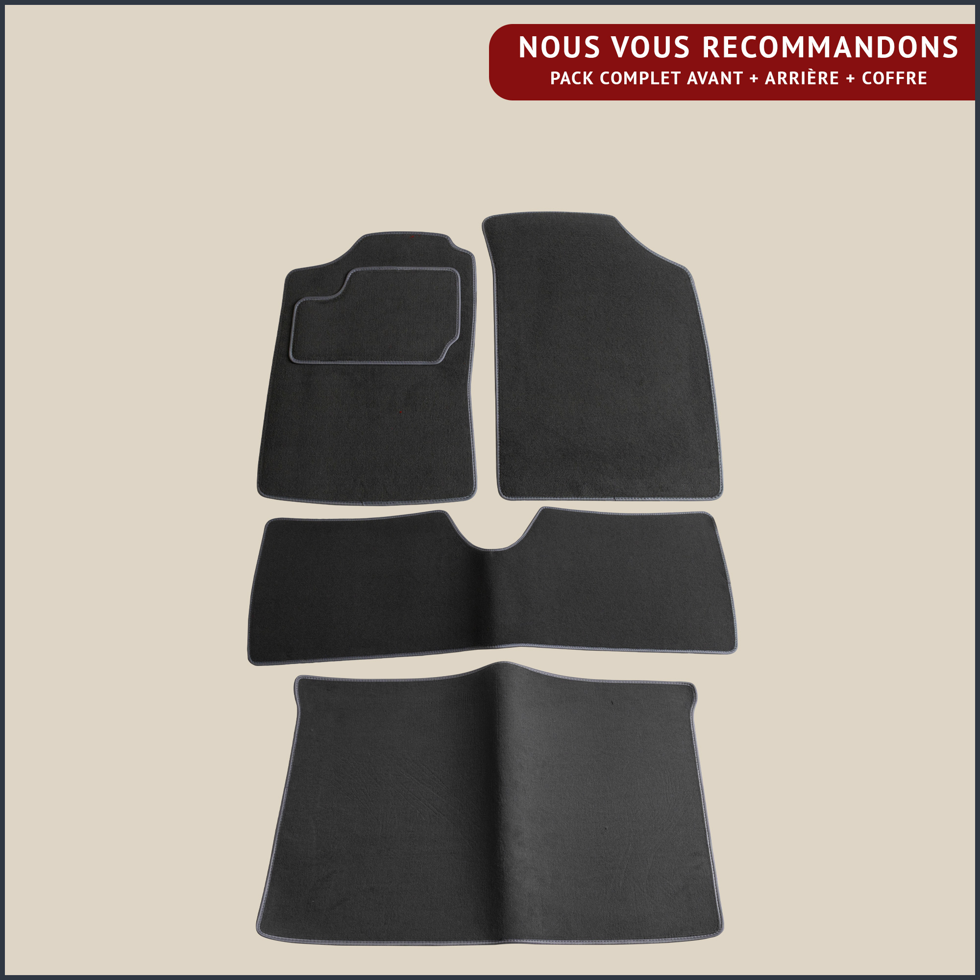 jeu de tapis complet renault clio 1 5 portes