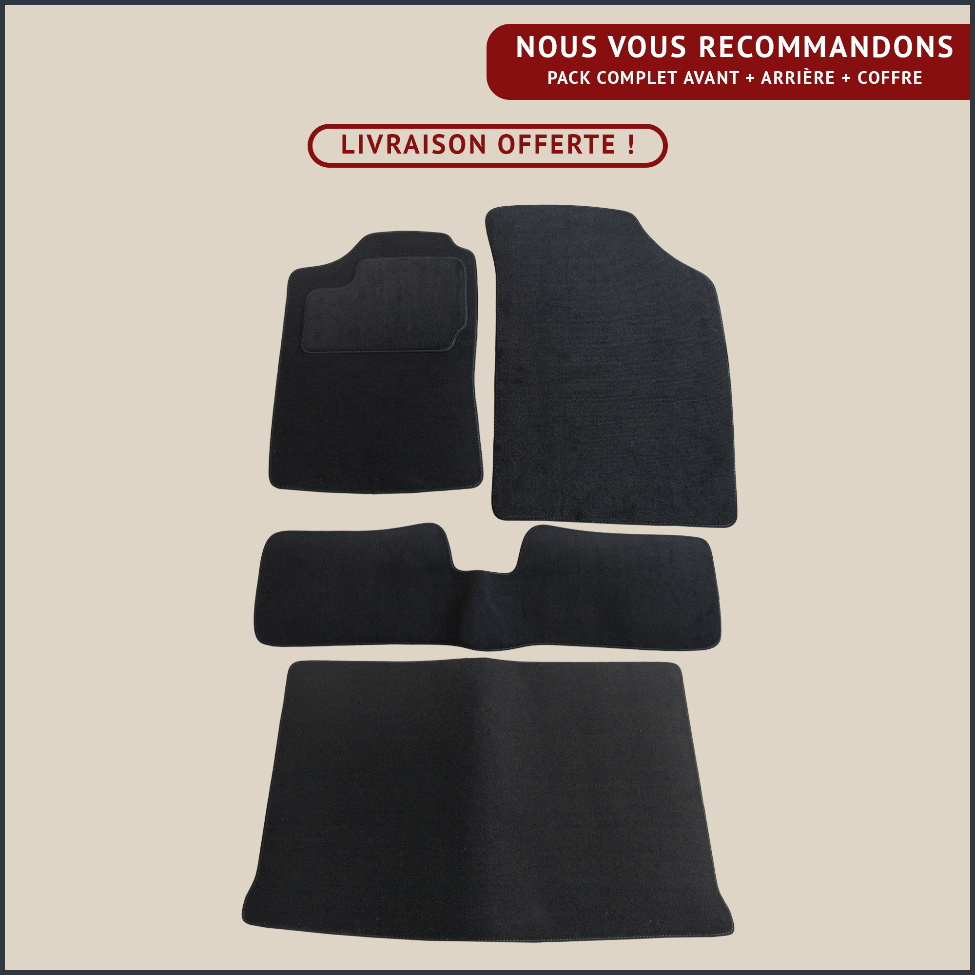 jeu de tapis complet renault super 5 3 portes