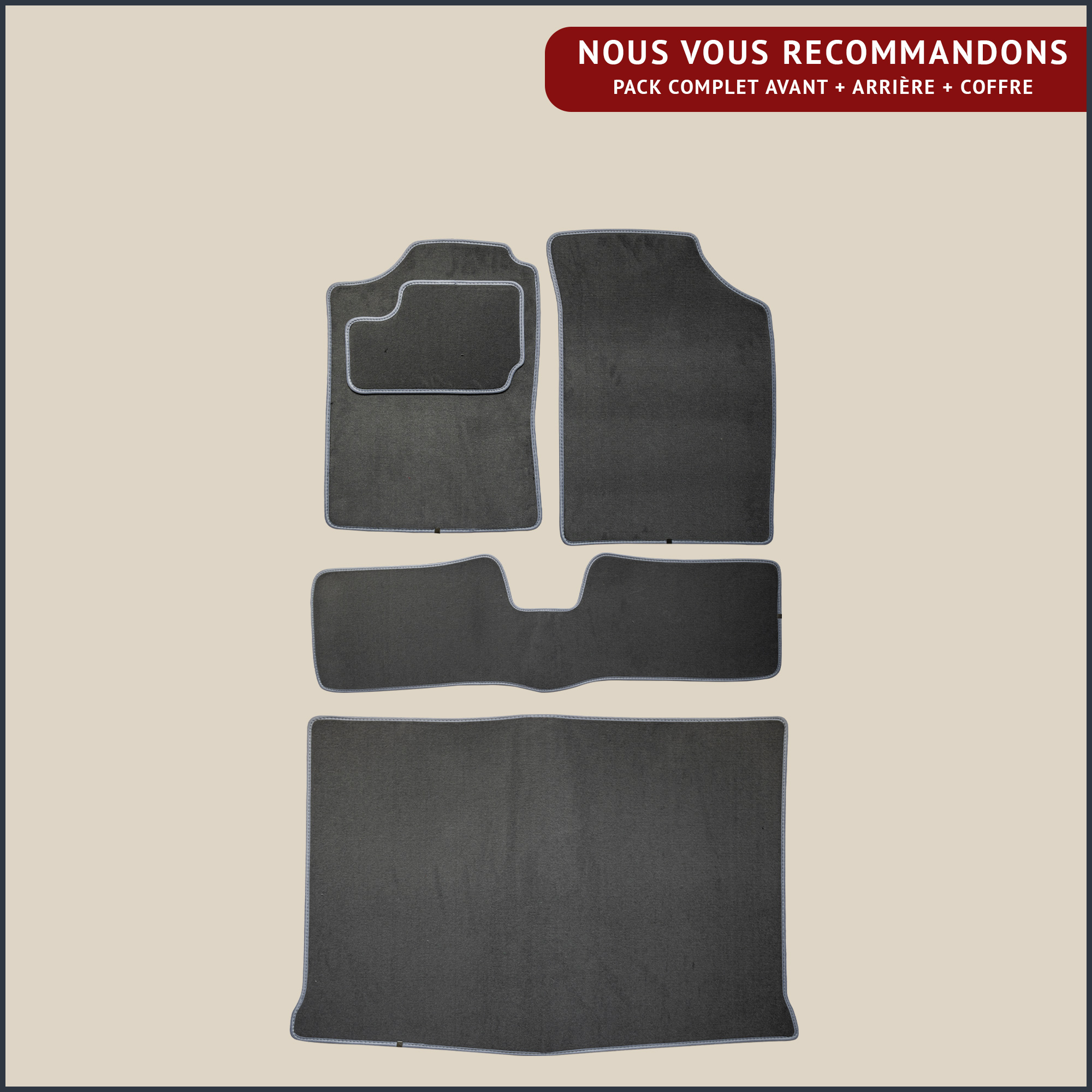 jeu de tapis gris renault super 5 3 portes