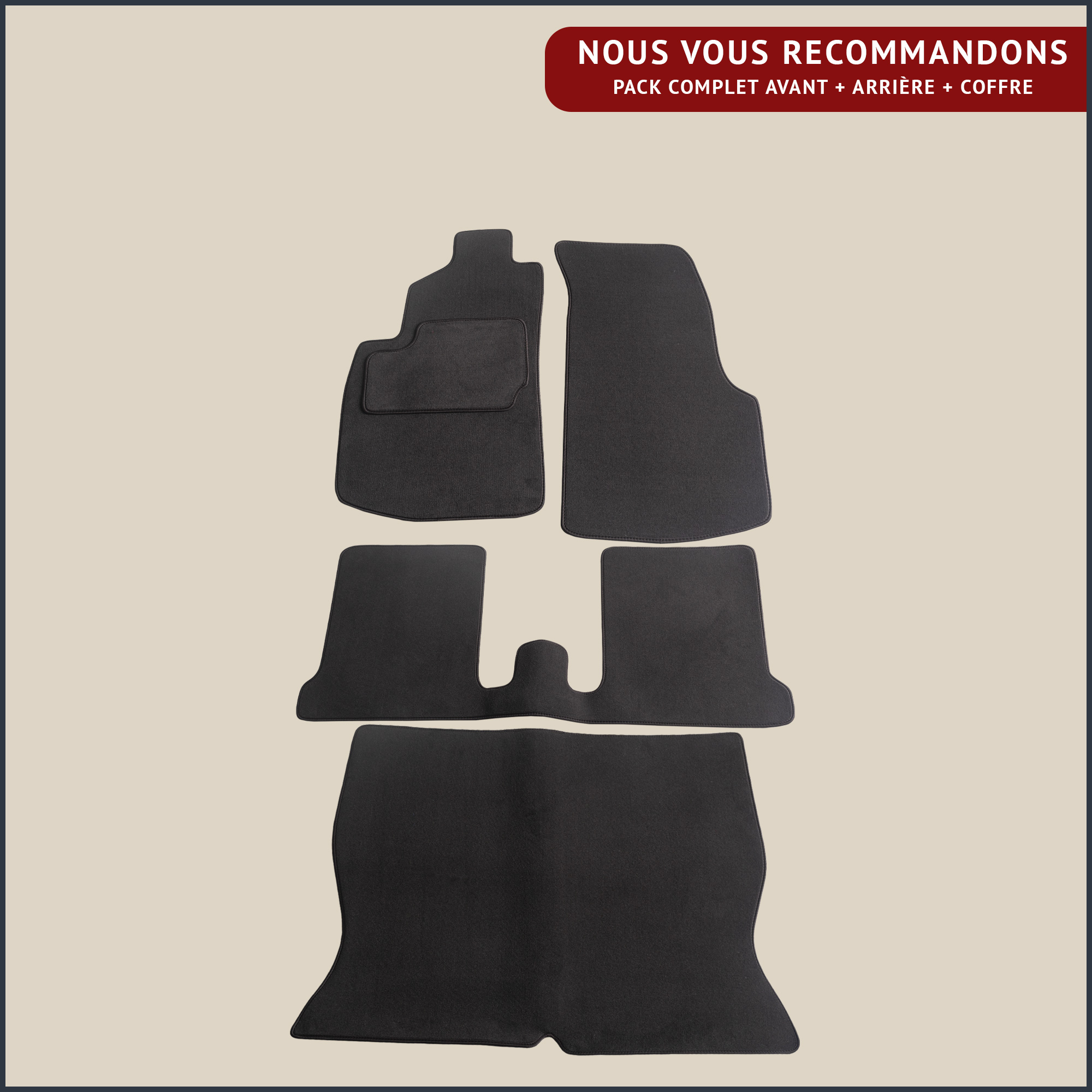 jeu de tapis marron volkswagen golf 1 cabriolet