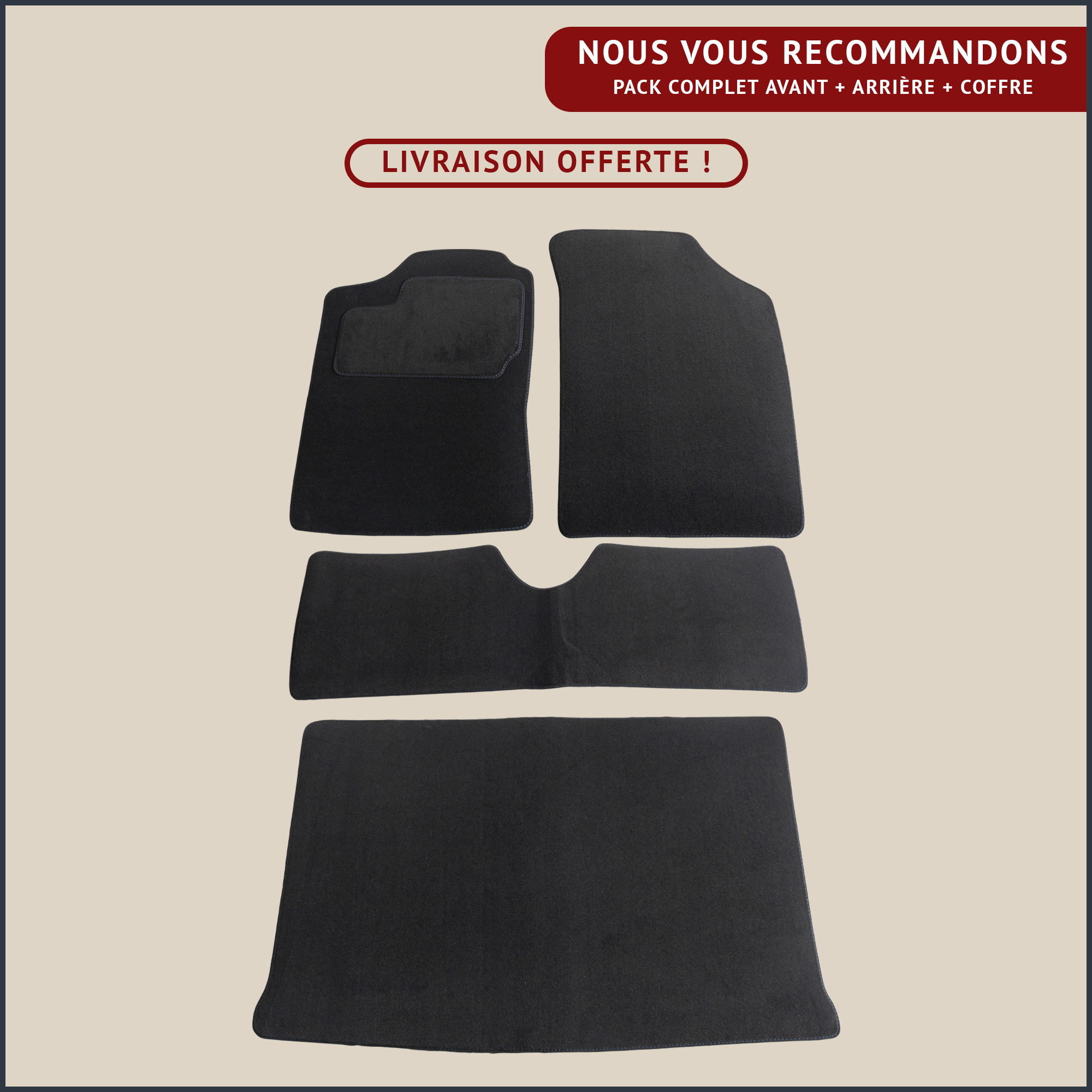 jeu de tapis pour renault clio 1