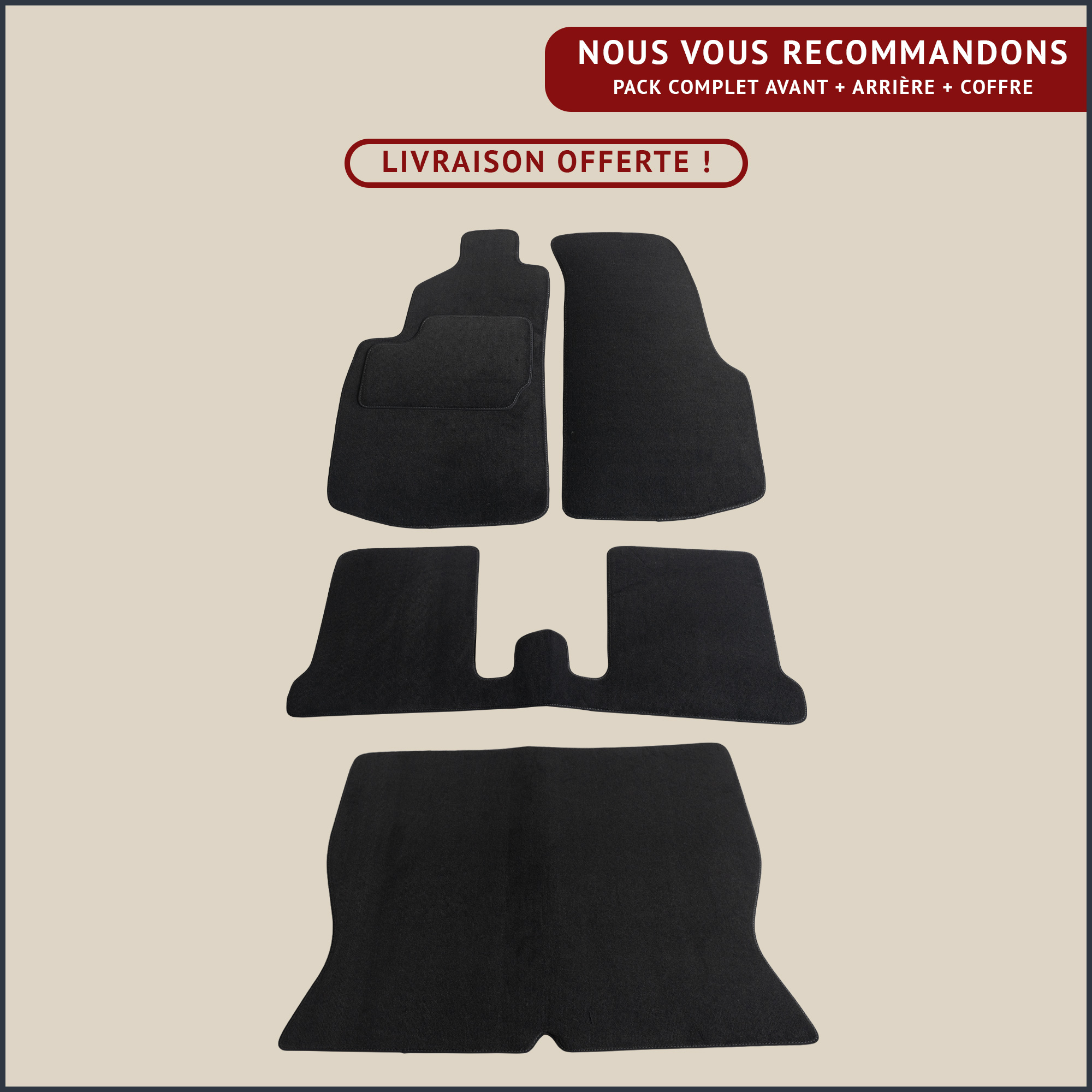 jeu de tapis pour volkswagen golf 1 cabriolet