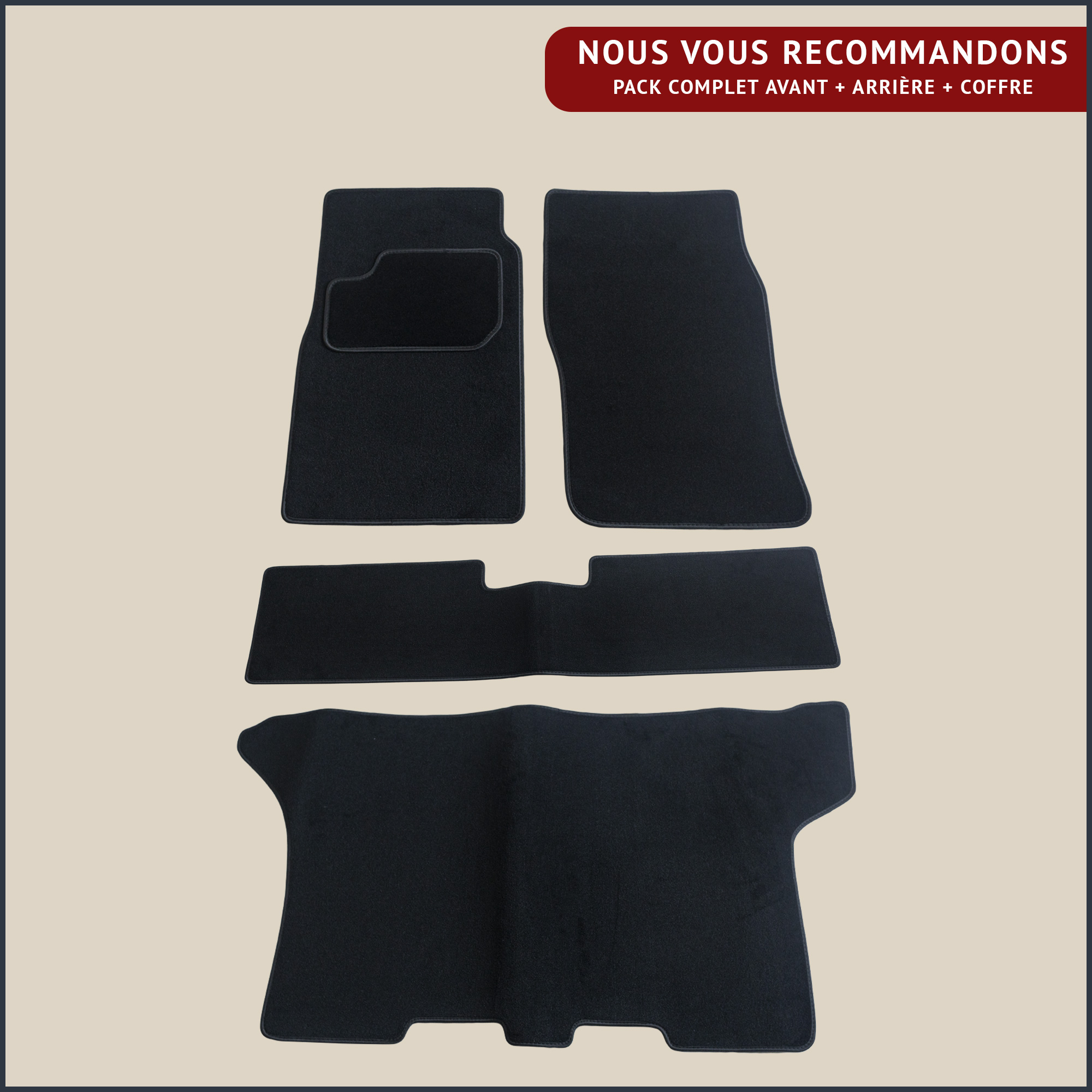 jeu de tapis complet pour toyota land cruiser kzj 73