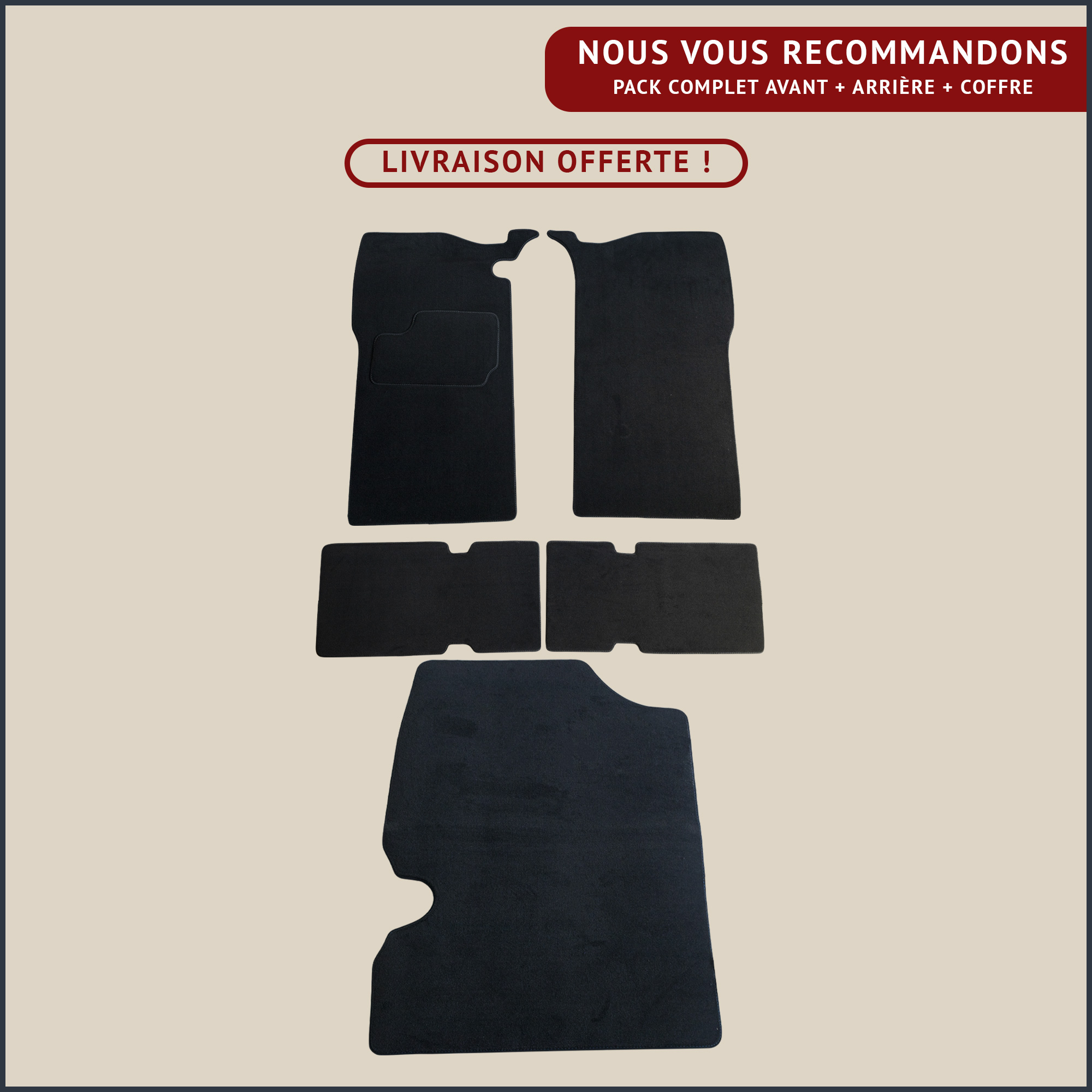 jeu de tapis pour peugeot 404 berline