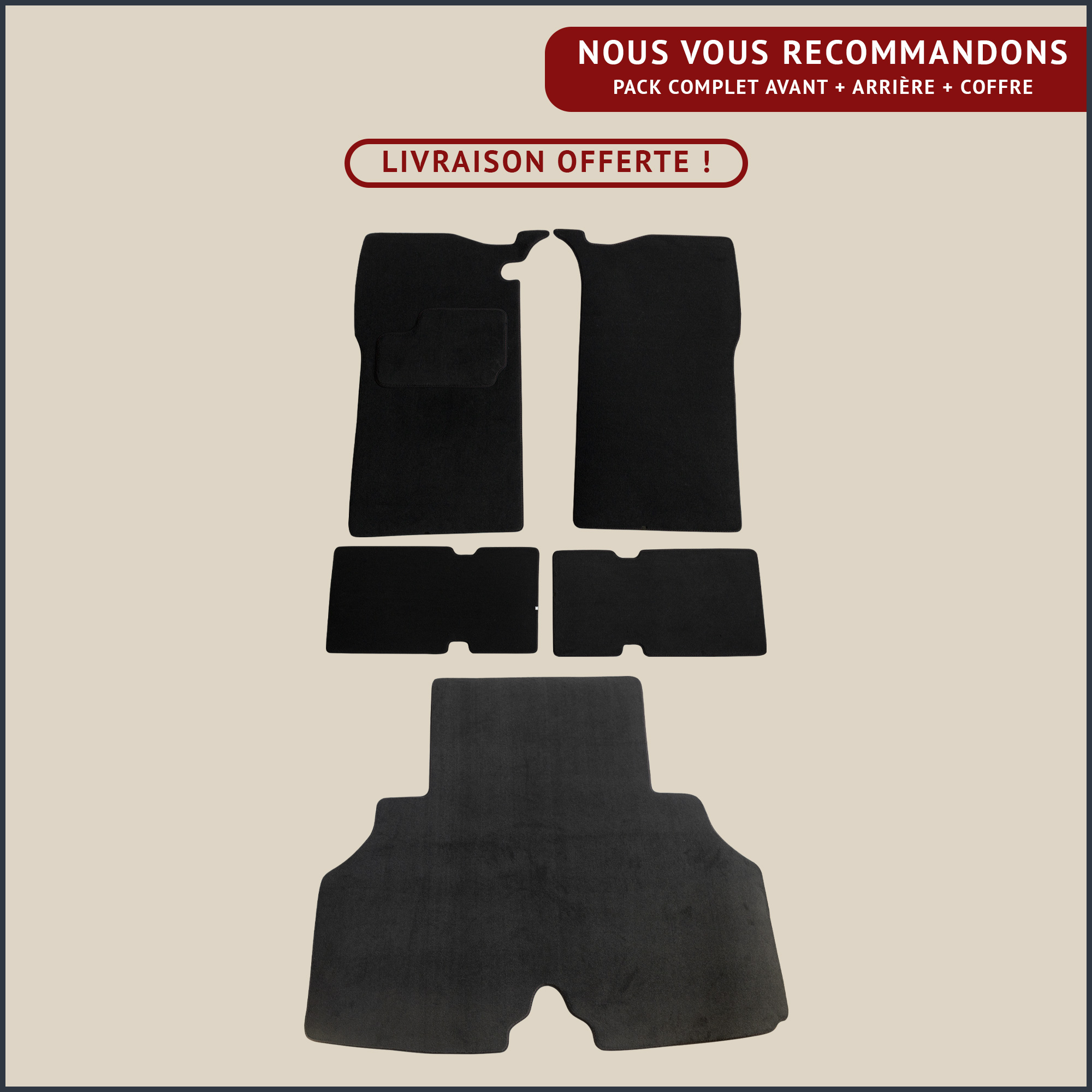 jeu de tapis pour peugeot 404 berline