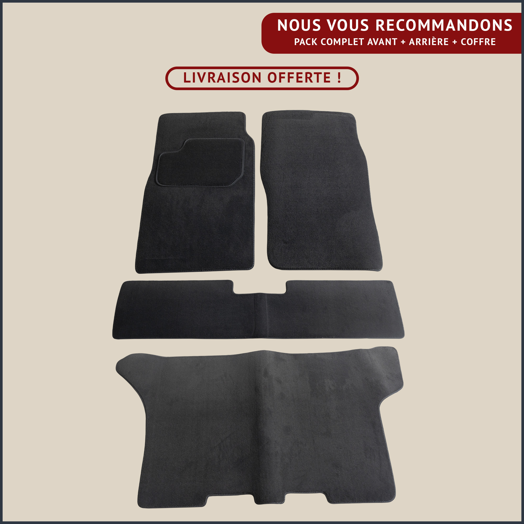 jeu de tapis toyota land cruiser kzj 73