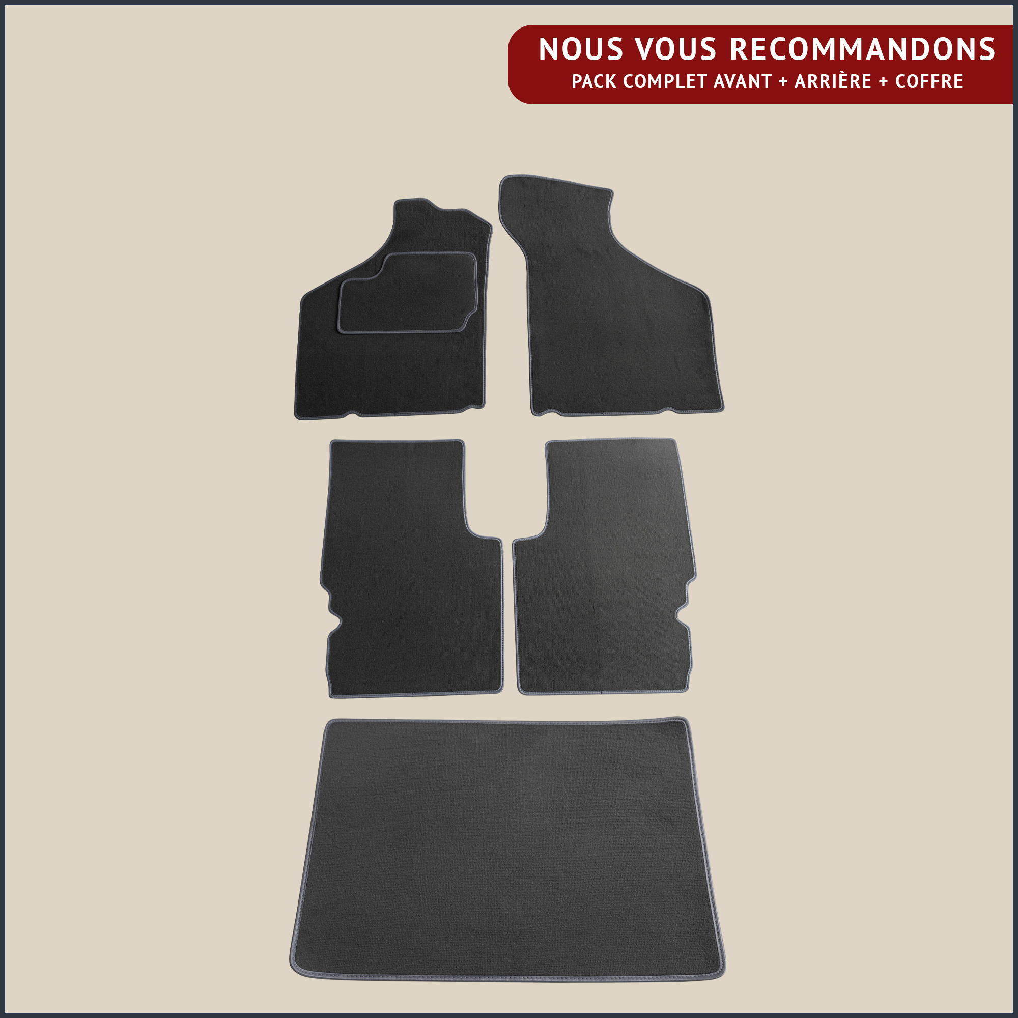 jeu complet gris tapis austin mini